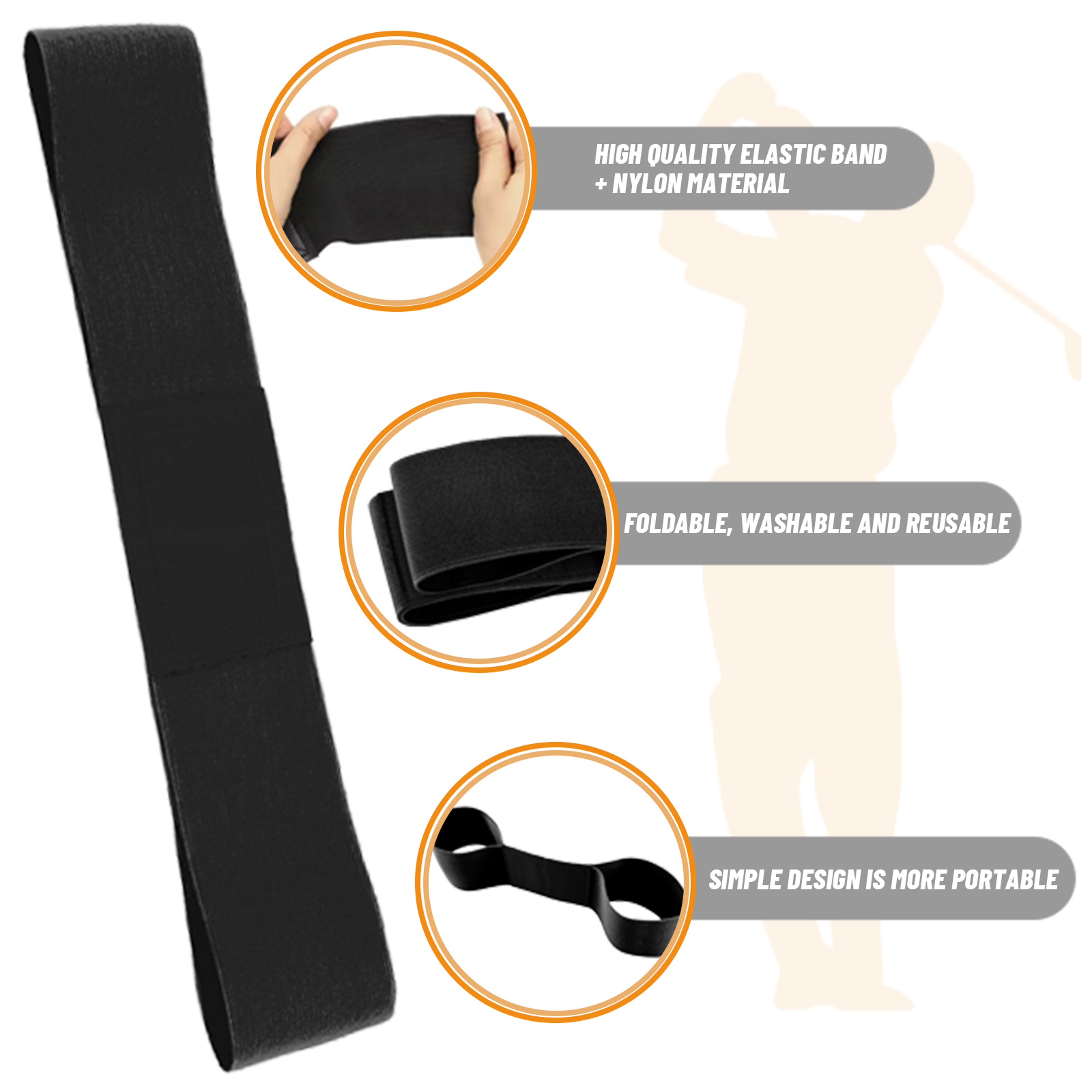 Golf Swing Trainer Arm Band Golf Swing Corrector For Beginners And Players 2