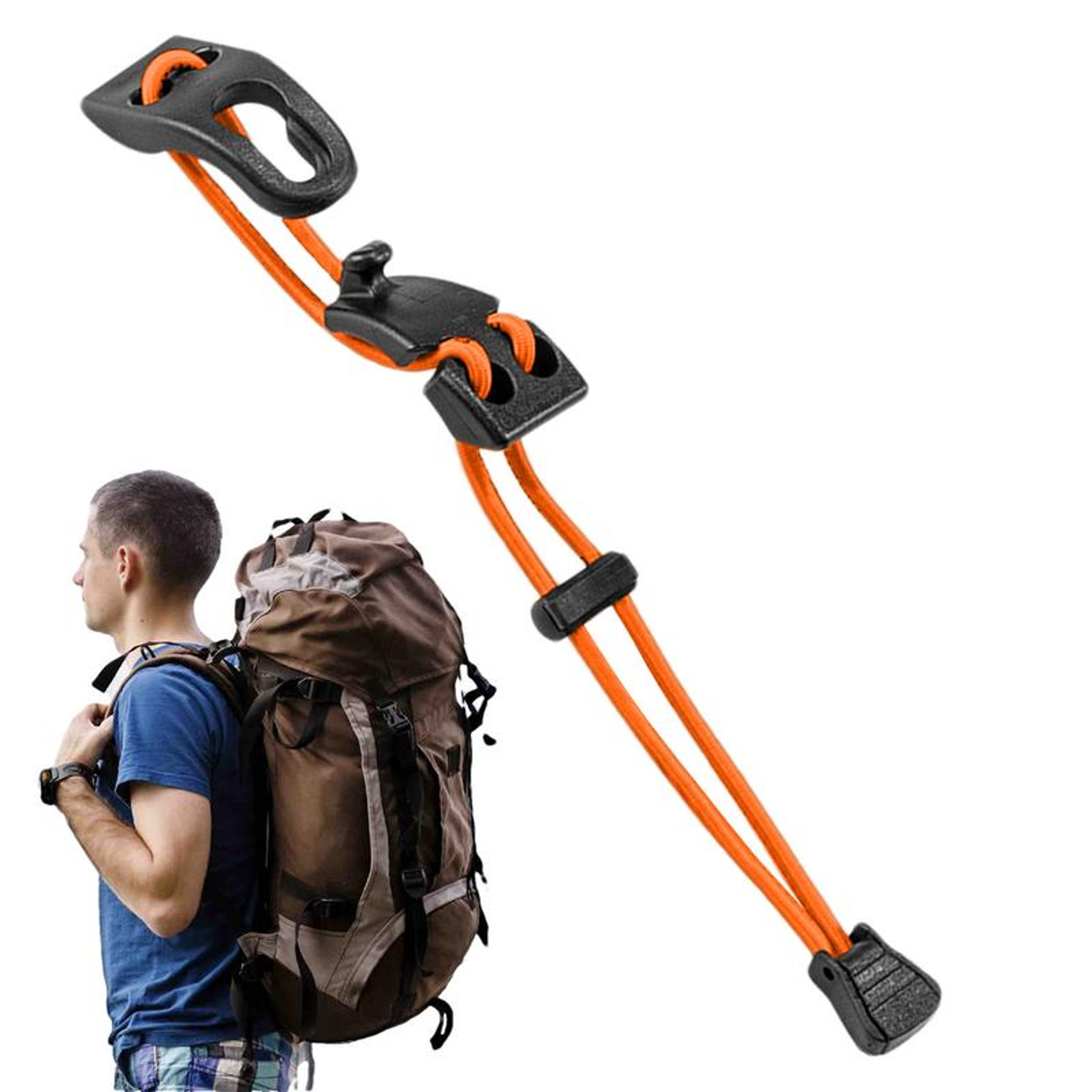 Adjustable Bag Expansion Strap With Quick Release Buckle Camping Gear Clip 0