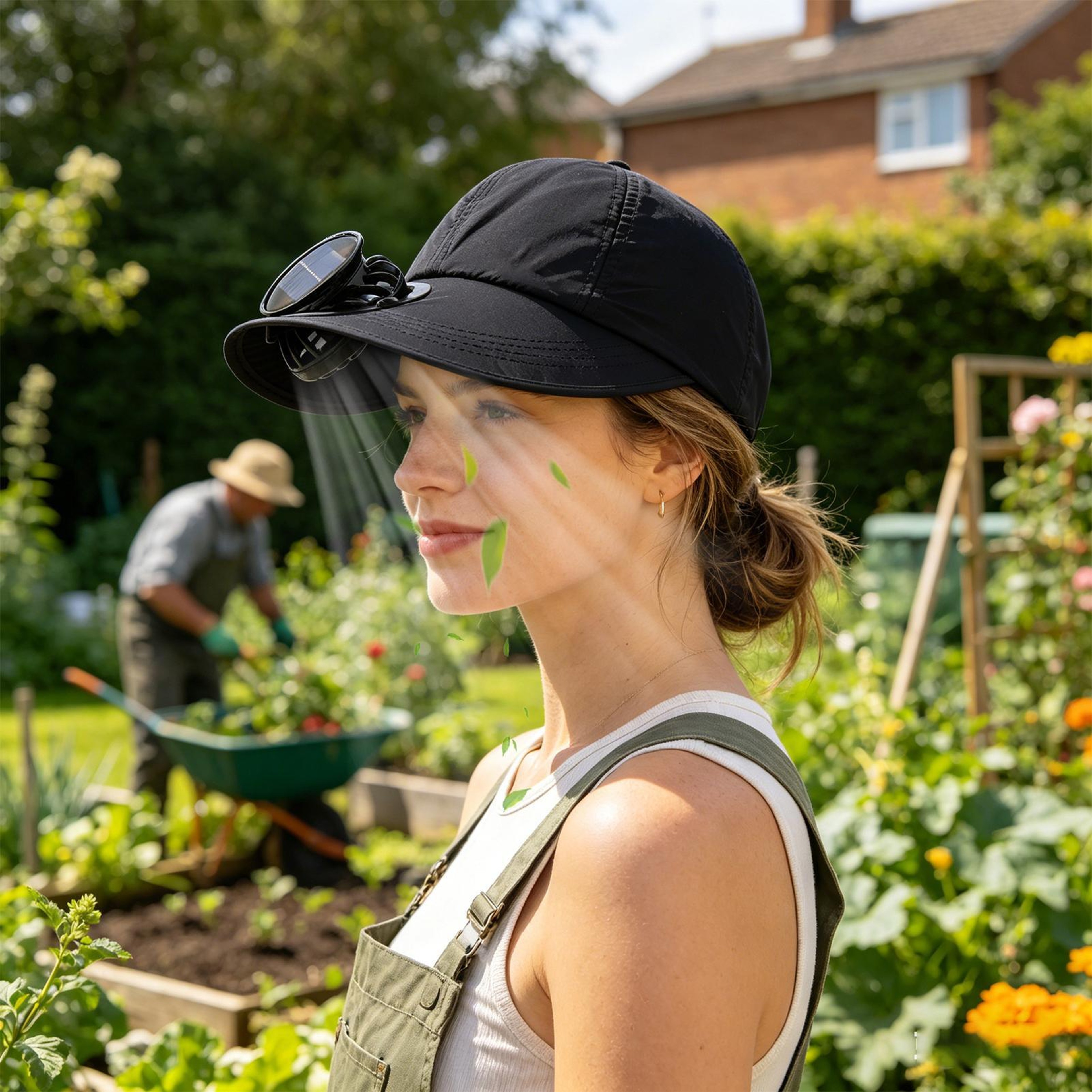 Rechargeable Fan Hat Solar Powered Cooling Sun Hat For Outdoor 1