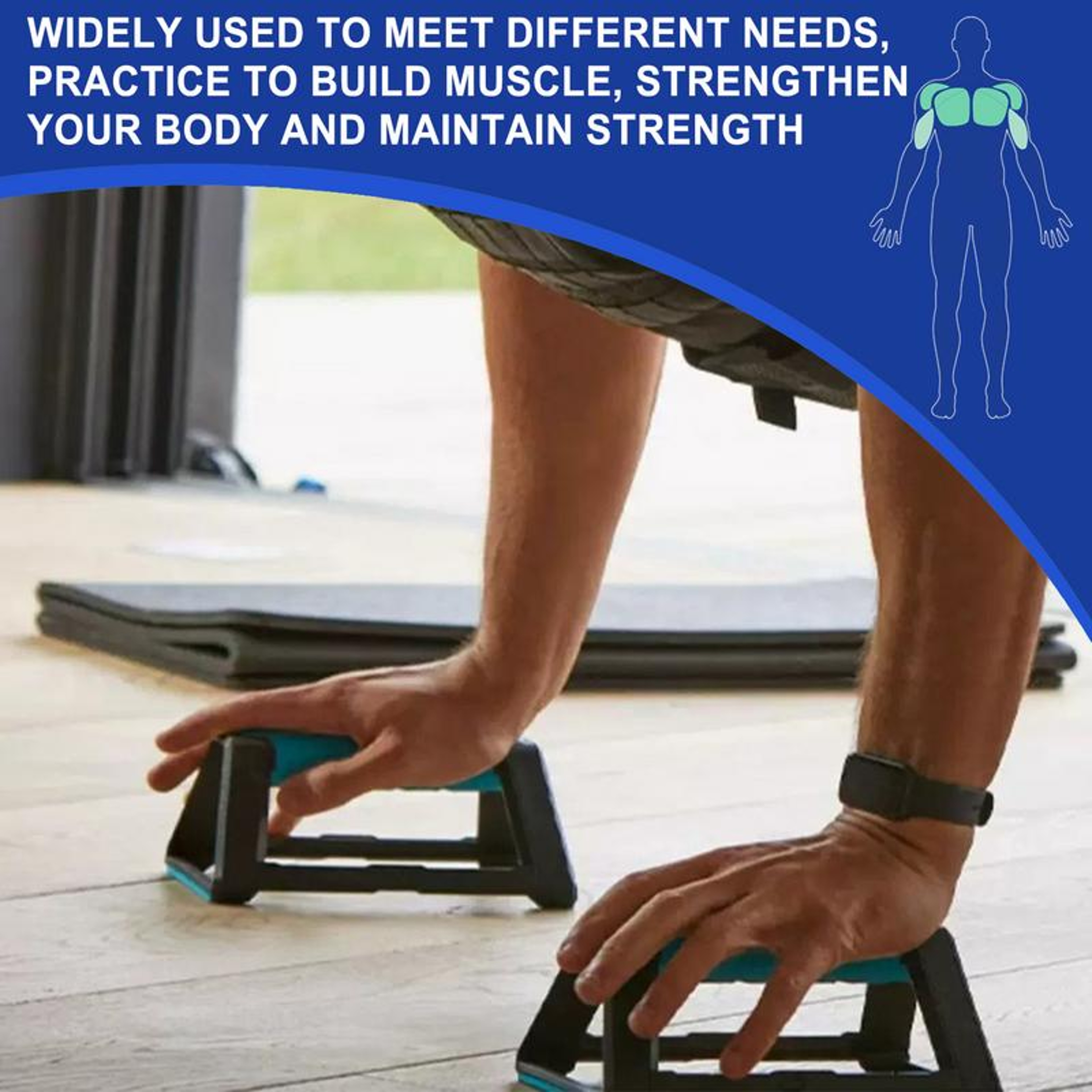 Push Up Bars Non Slip Pushup Handles For Muscle Building Home Workout Training 2