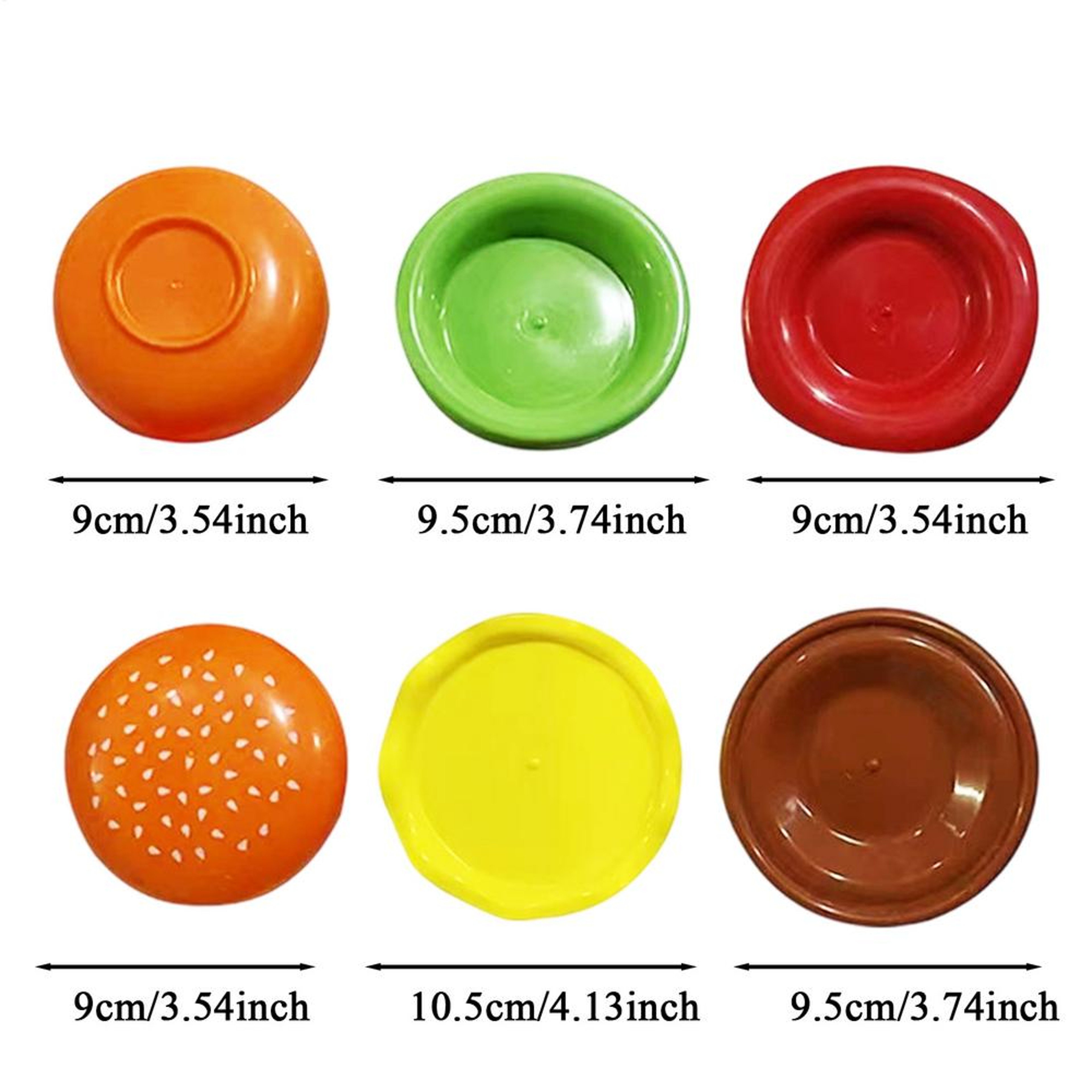 Stackable Hamburger Plate Set with Sauce Containers for Fun Kitchen Dining – view 7
