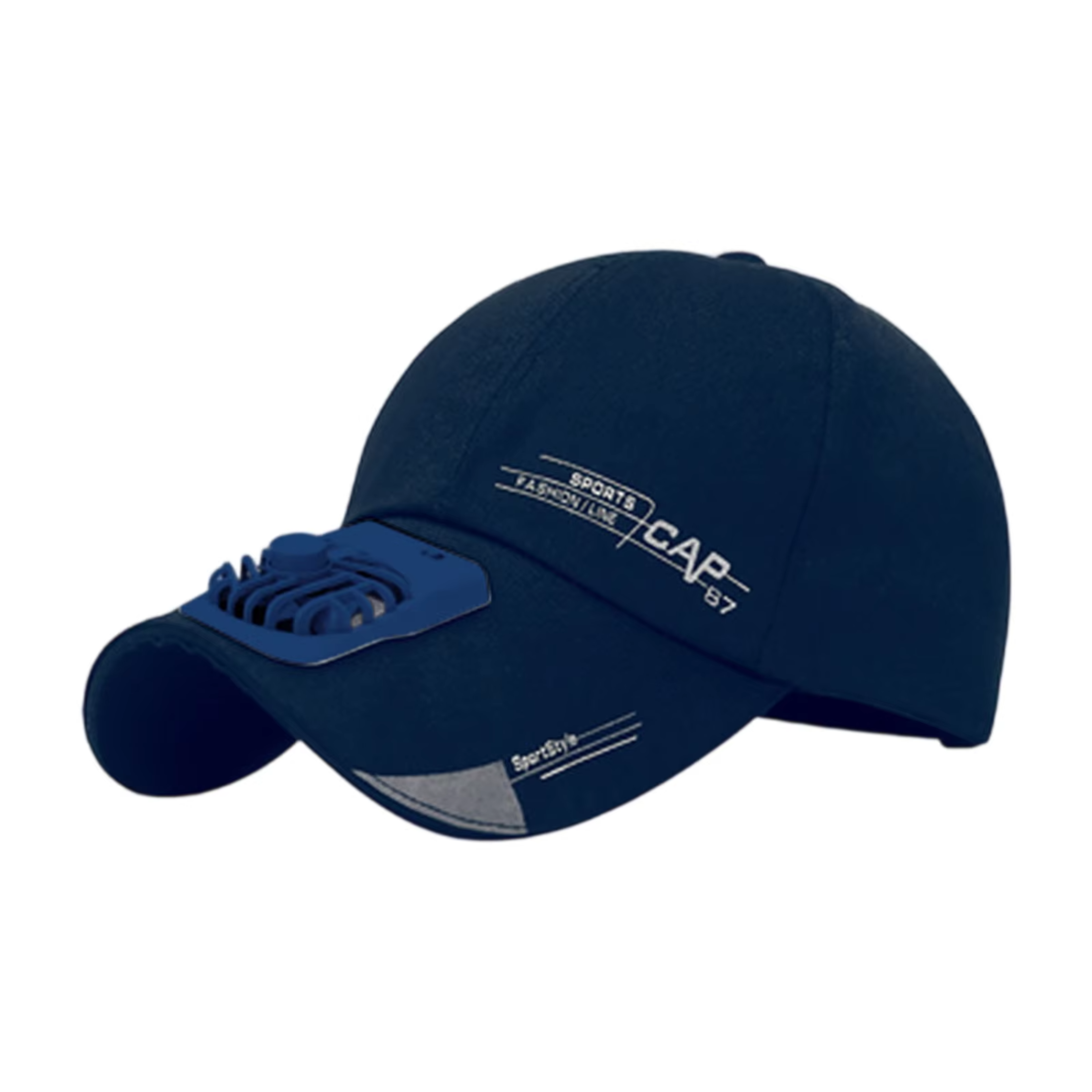 USB Rechargeable Cooling Fan Baseball Cap With Speed Airflow 3