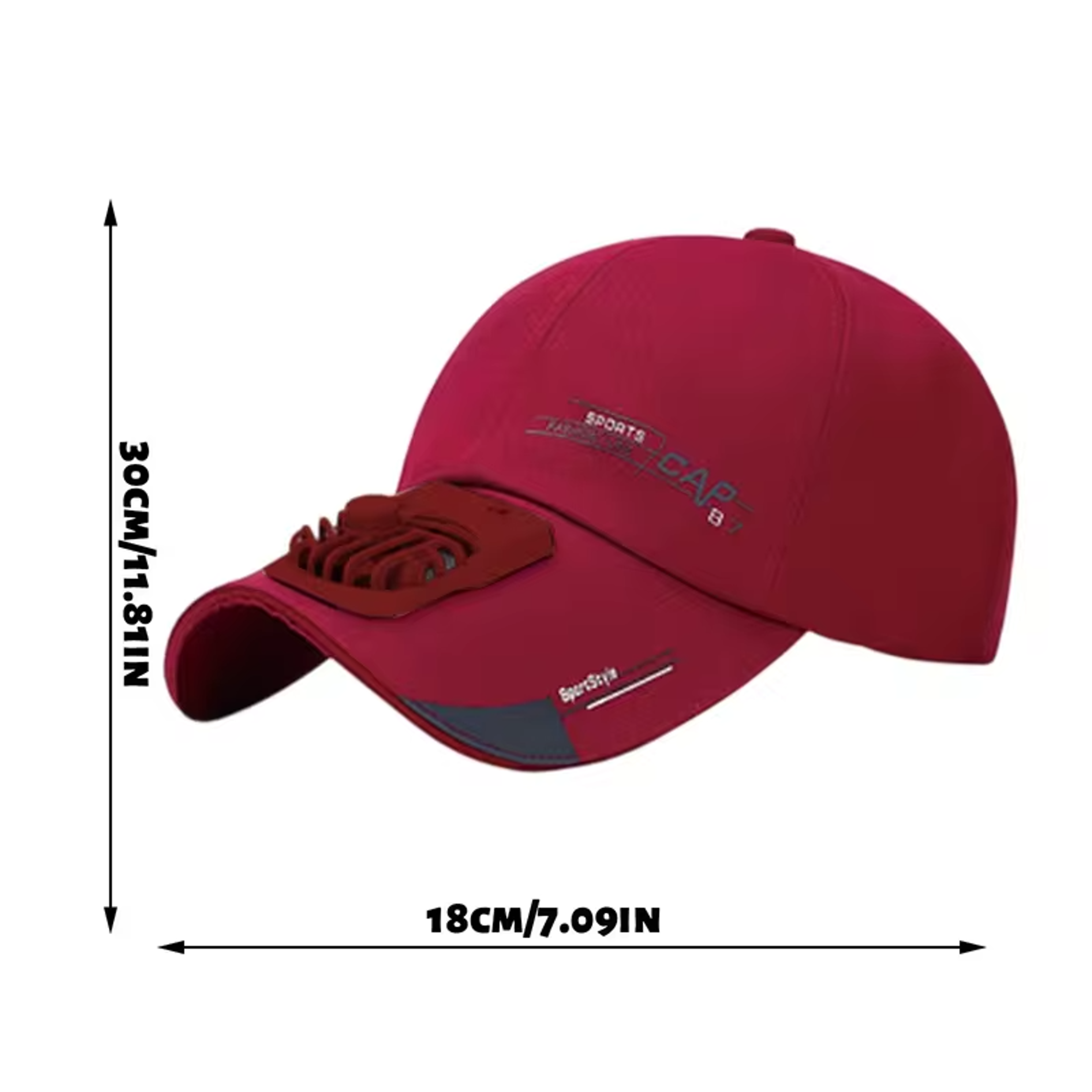 USB Rechargeable Cooling Fan Baseball Cap With Speed Airflow 7