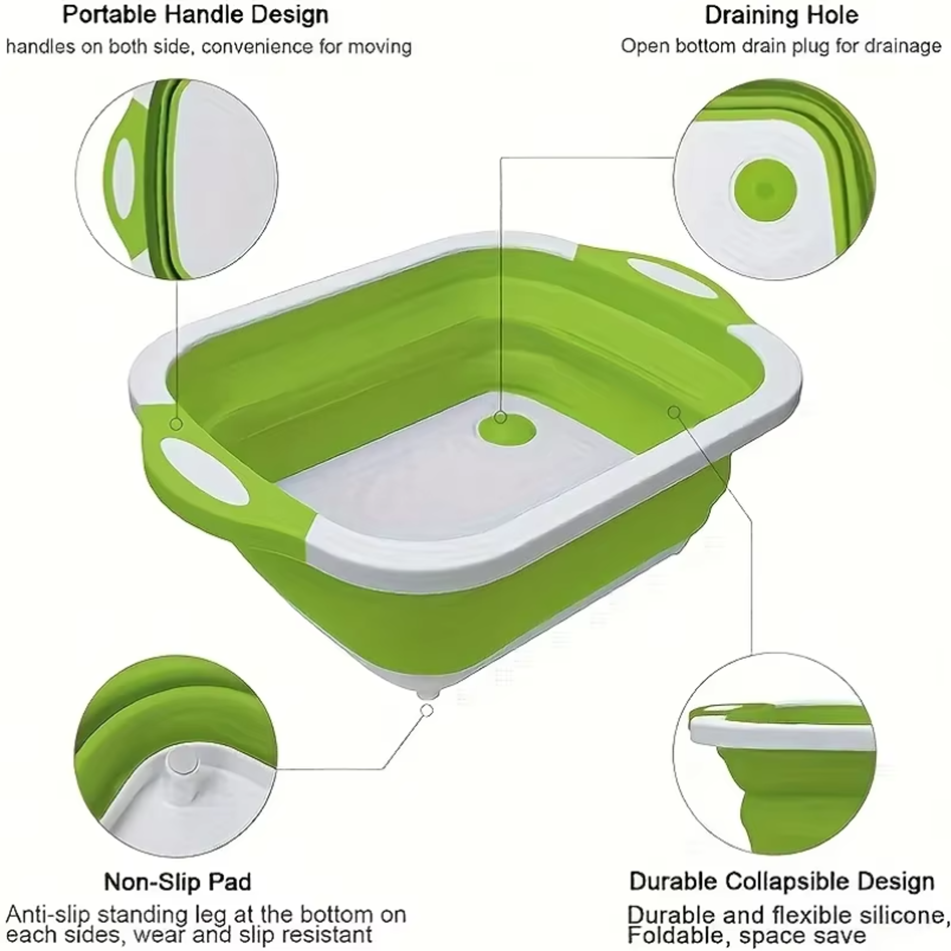 Portable Folding Wash Basin With Built In Sink And Storage 4