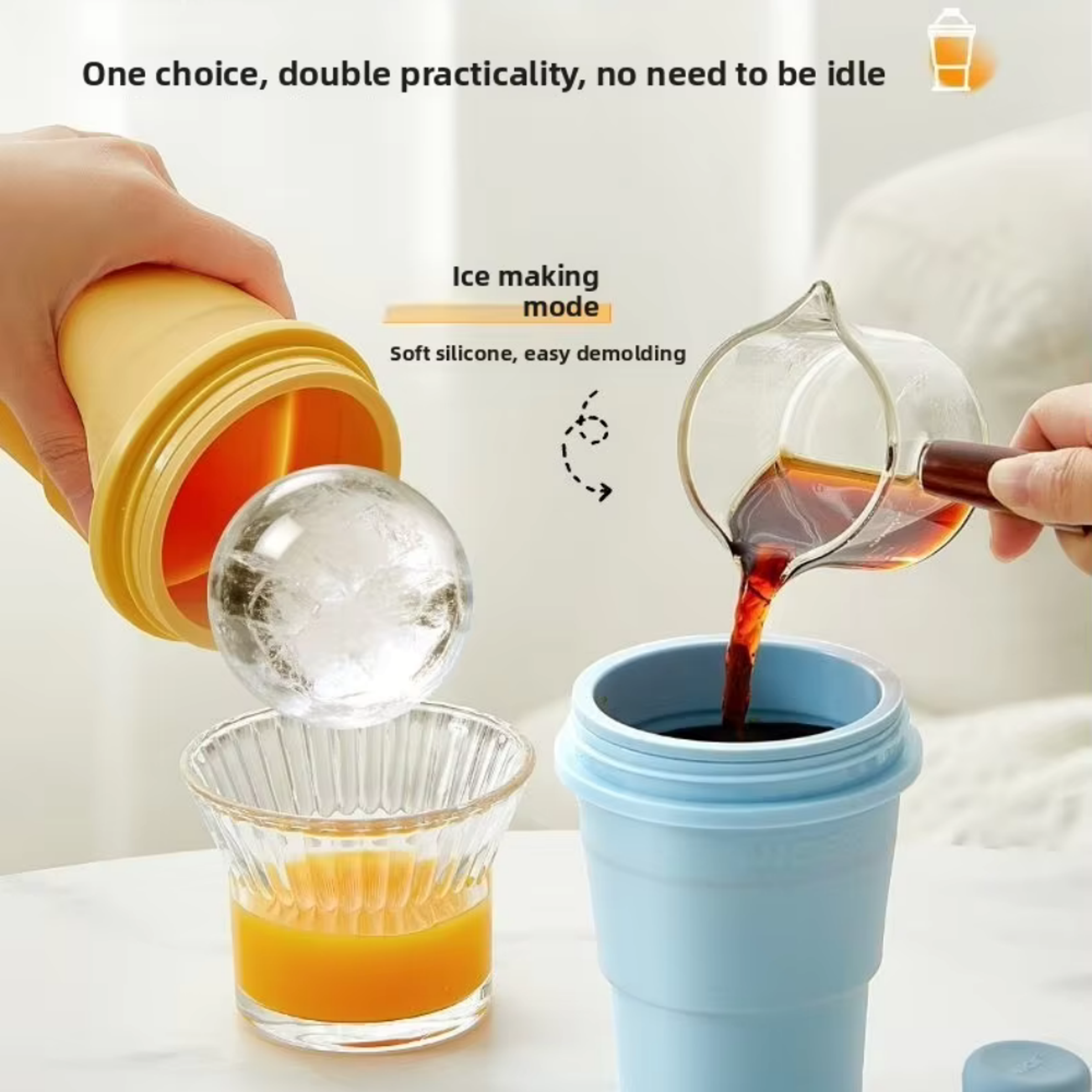 Collapsible Silicone Ice Cup for Travel and Chilled Drinks – view 5