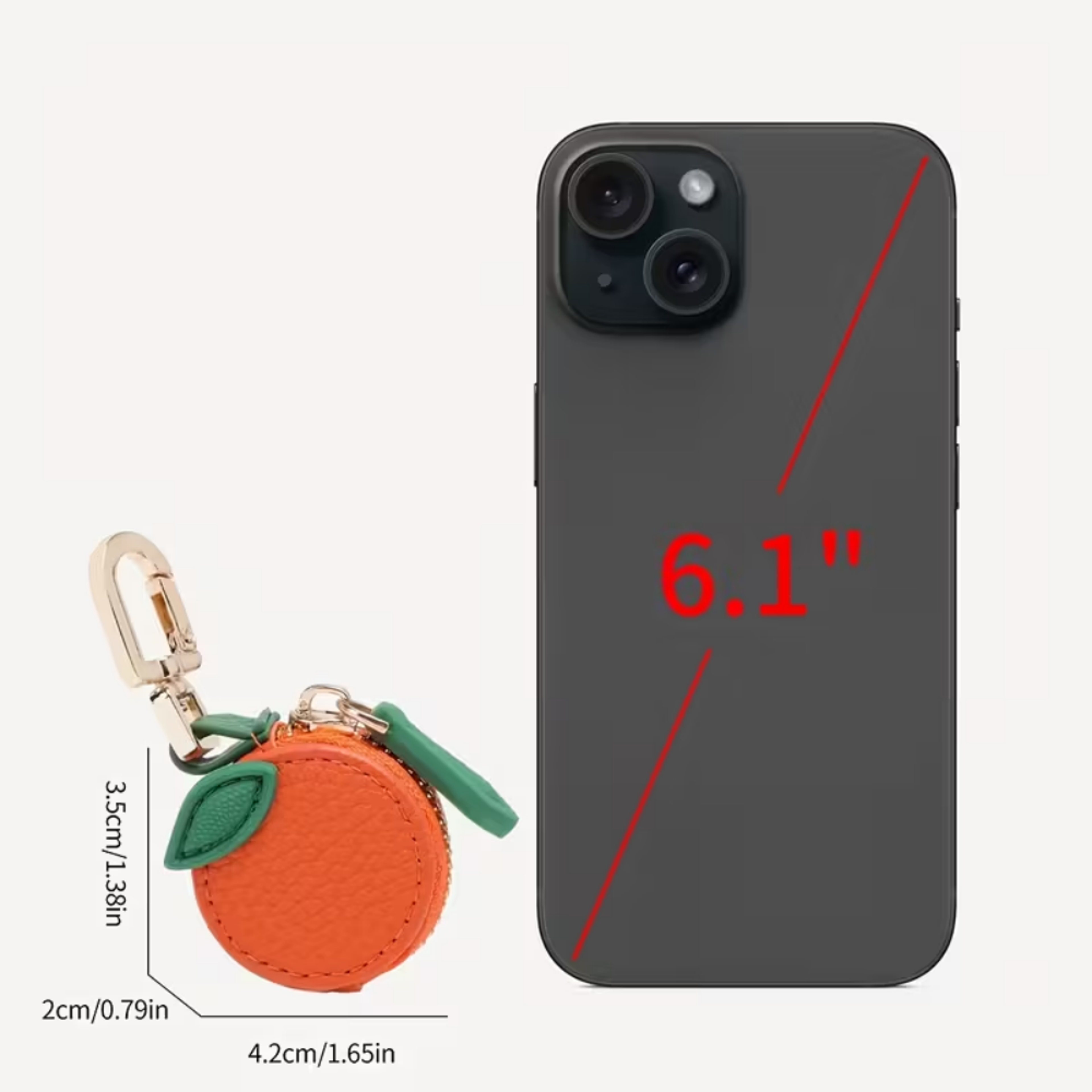 Cute Fruit Coin Wallet Keychain Mini Leather Coin Purse Backpack Charm Gift – view 2