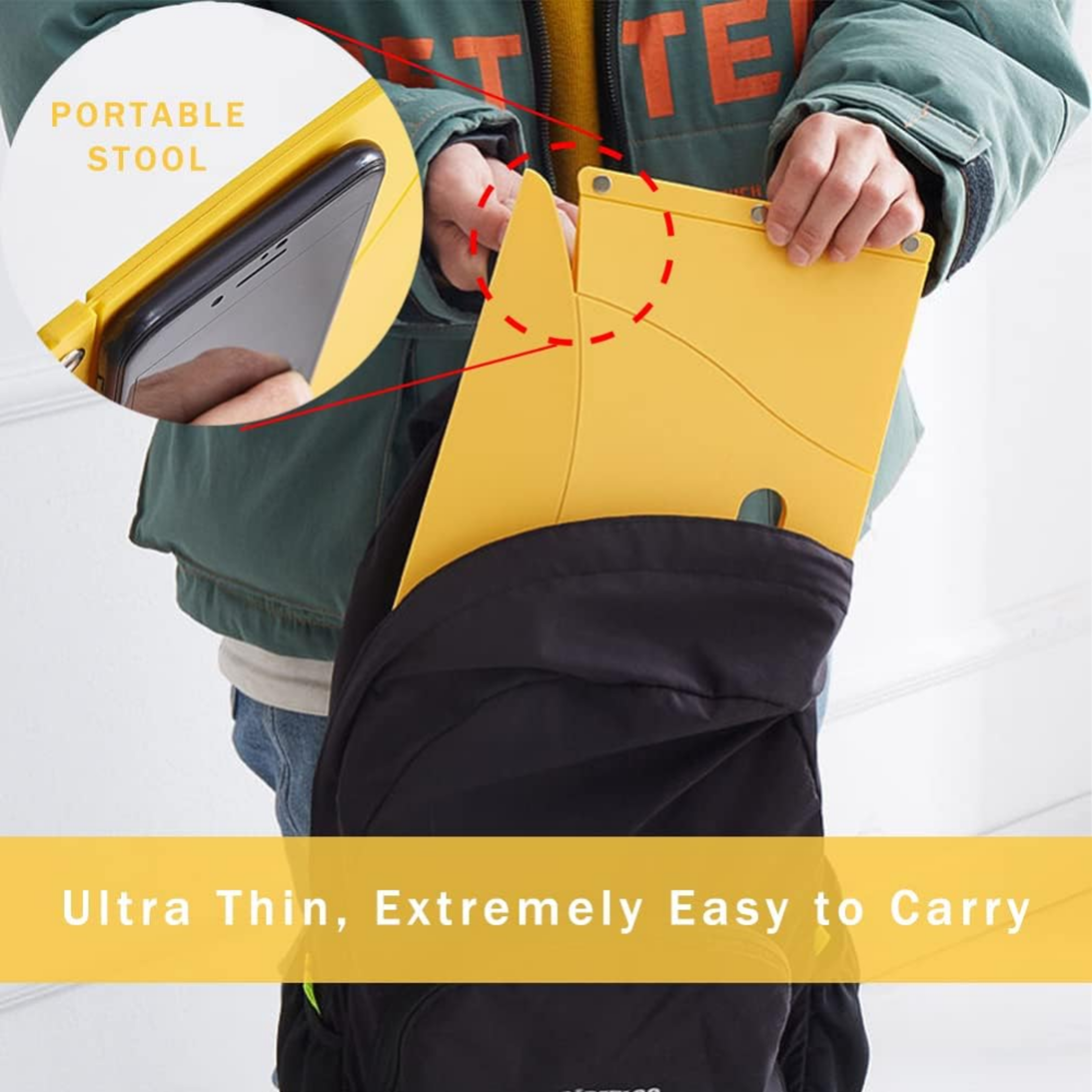 Portable Folding Camping Stool With Storage 4