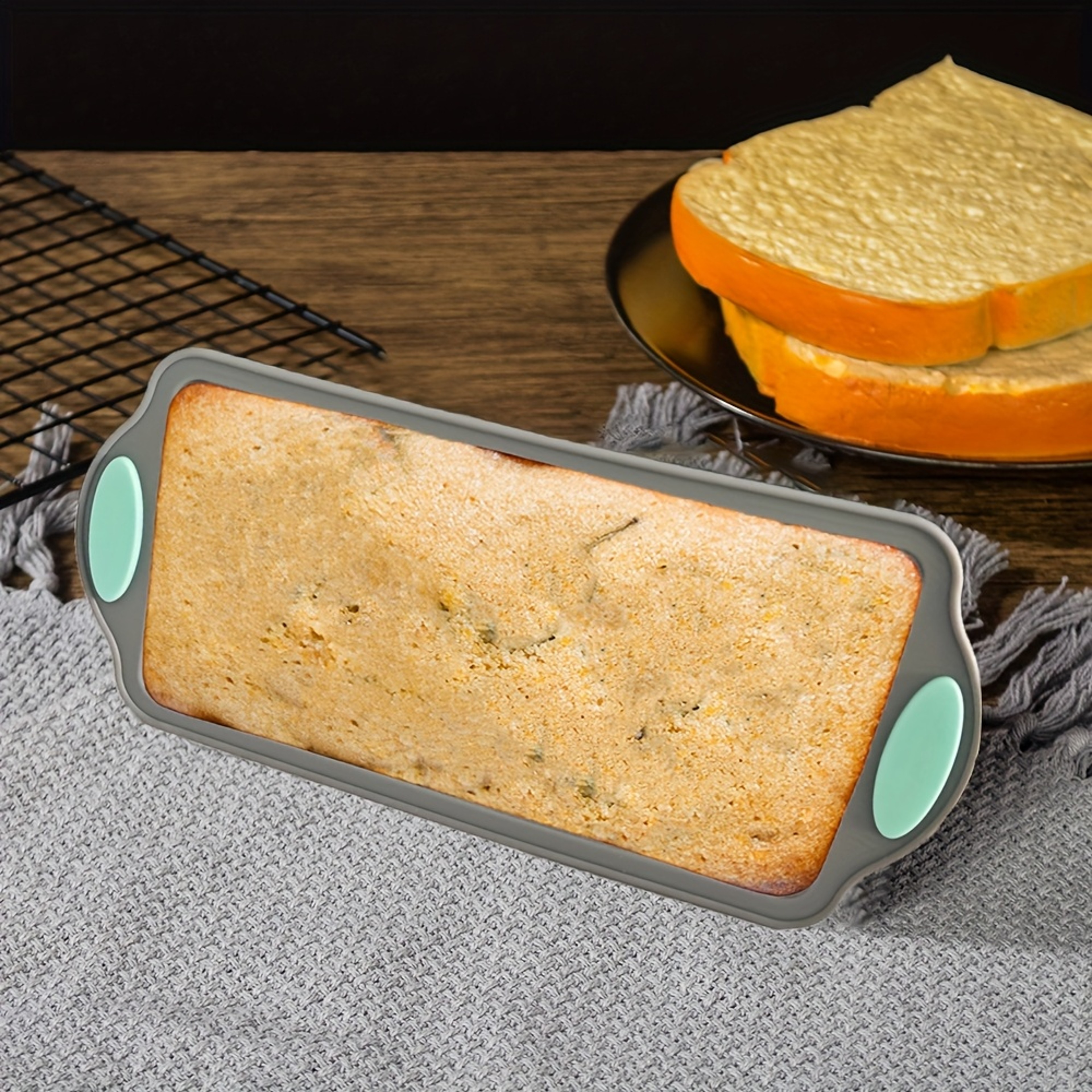 Rectangular Silicone Baking Mold Non Stick Cake Bread and Brownie Baking Pan – view 5