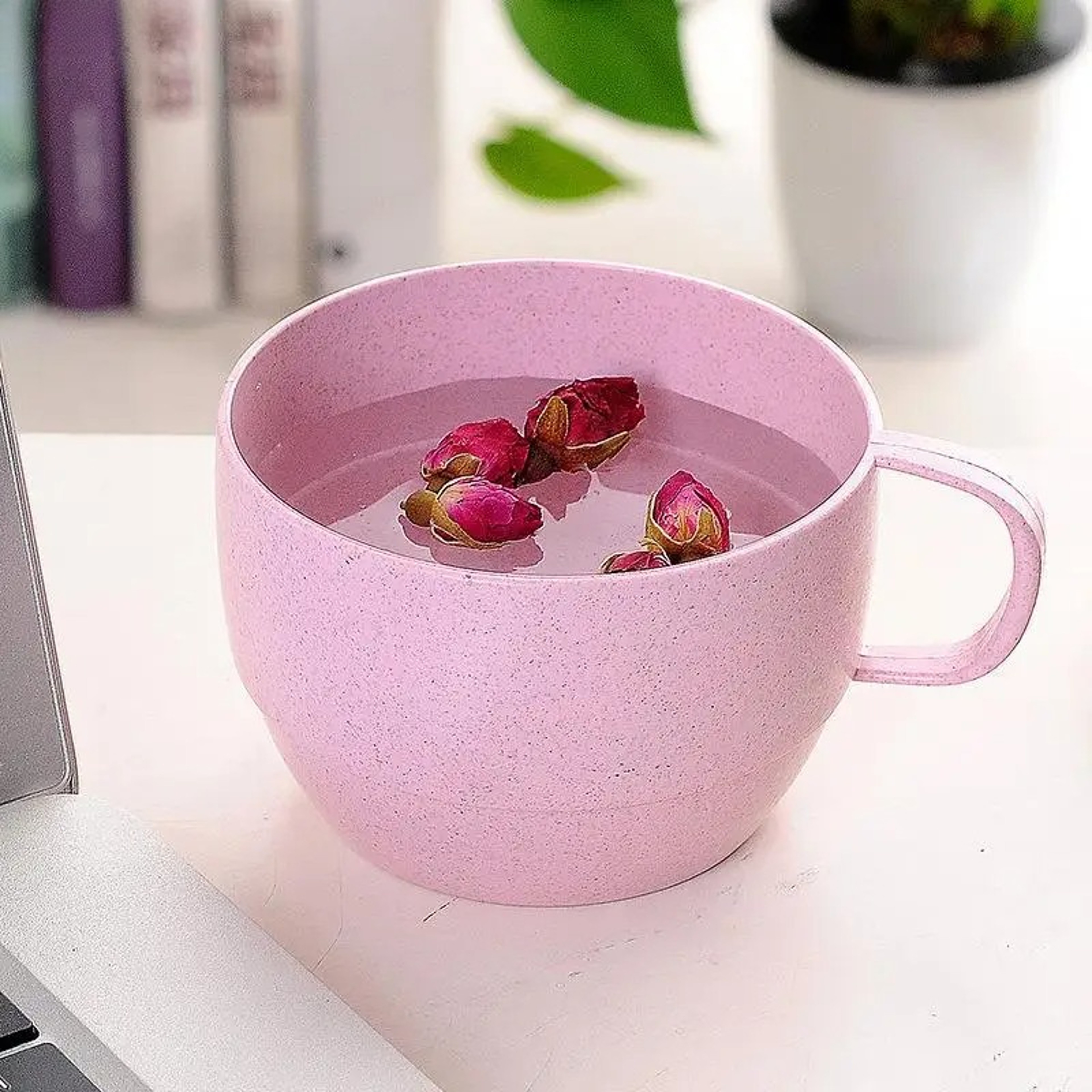 Reusable Wheat Straw Cup for Drinks Travel and Bathroom Use – view 3