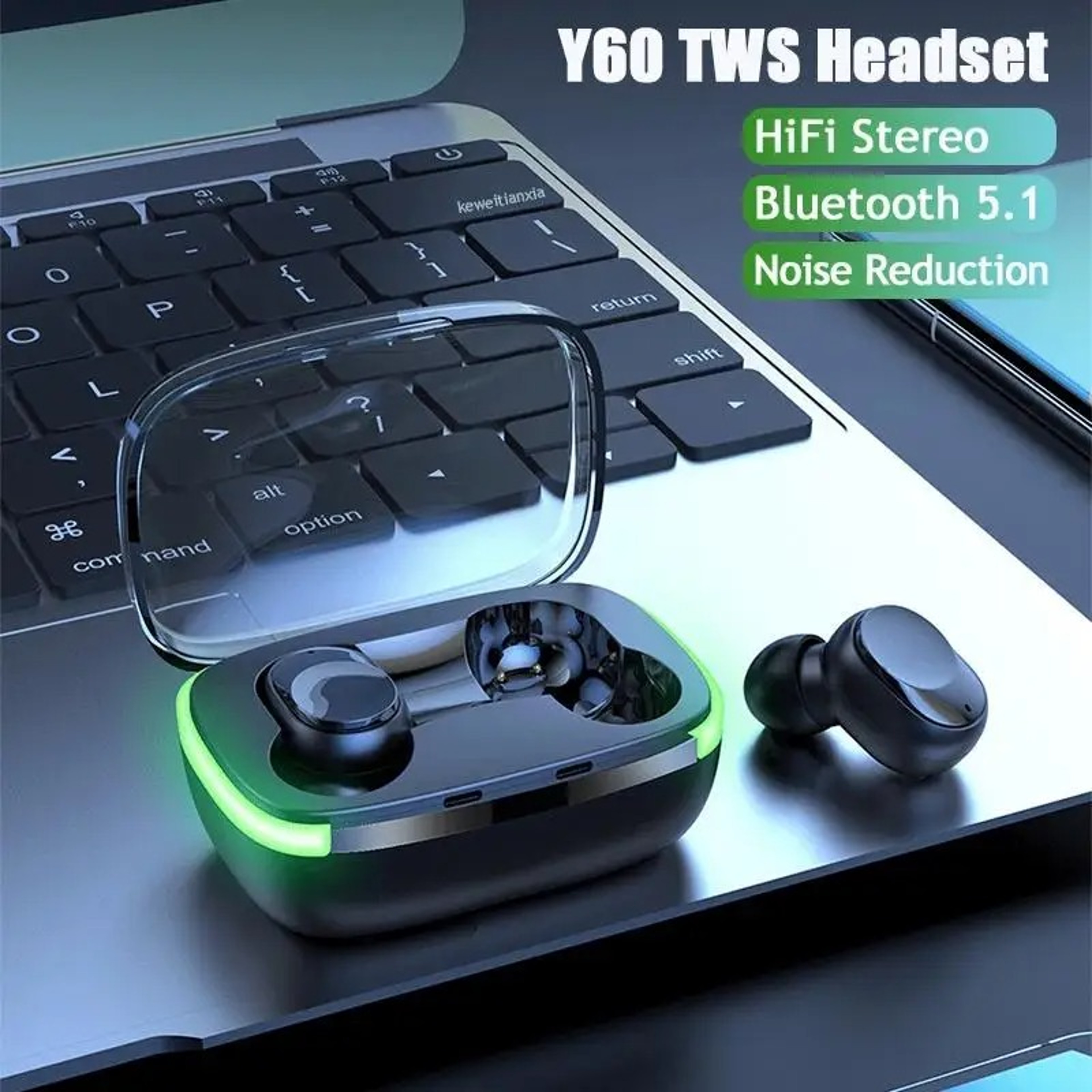 Wireless Earbuds with LED Display and Touch Control – view 2