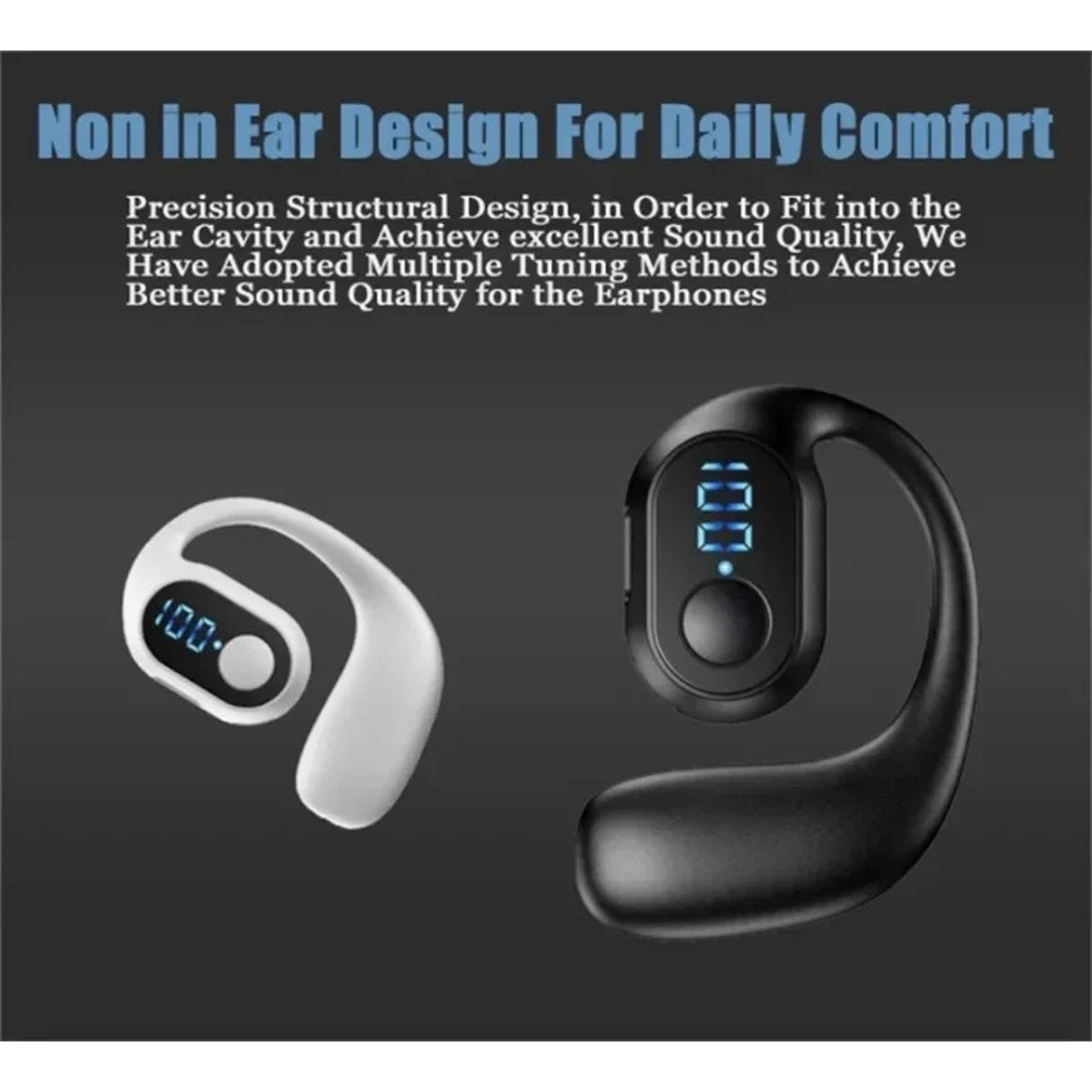 Open Ear Bluetooth Earbuds Wireless Sports Headphones With Comfortable Hanging Design 3