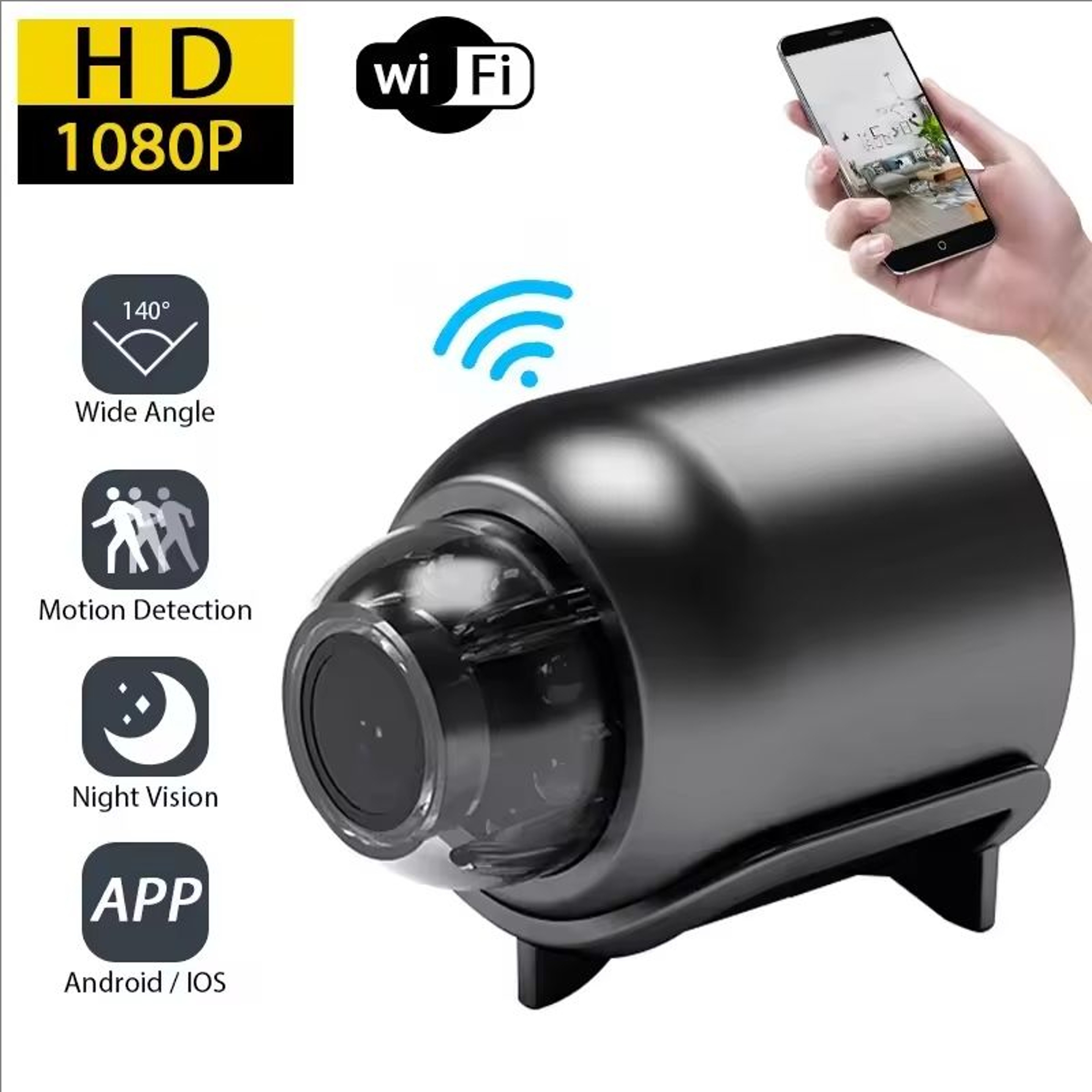 Mini Wireless Security Camera with Night Vision and Motion Detection – view 1
