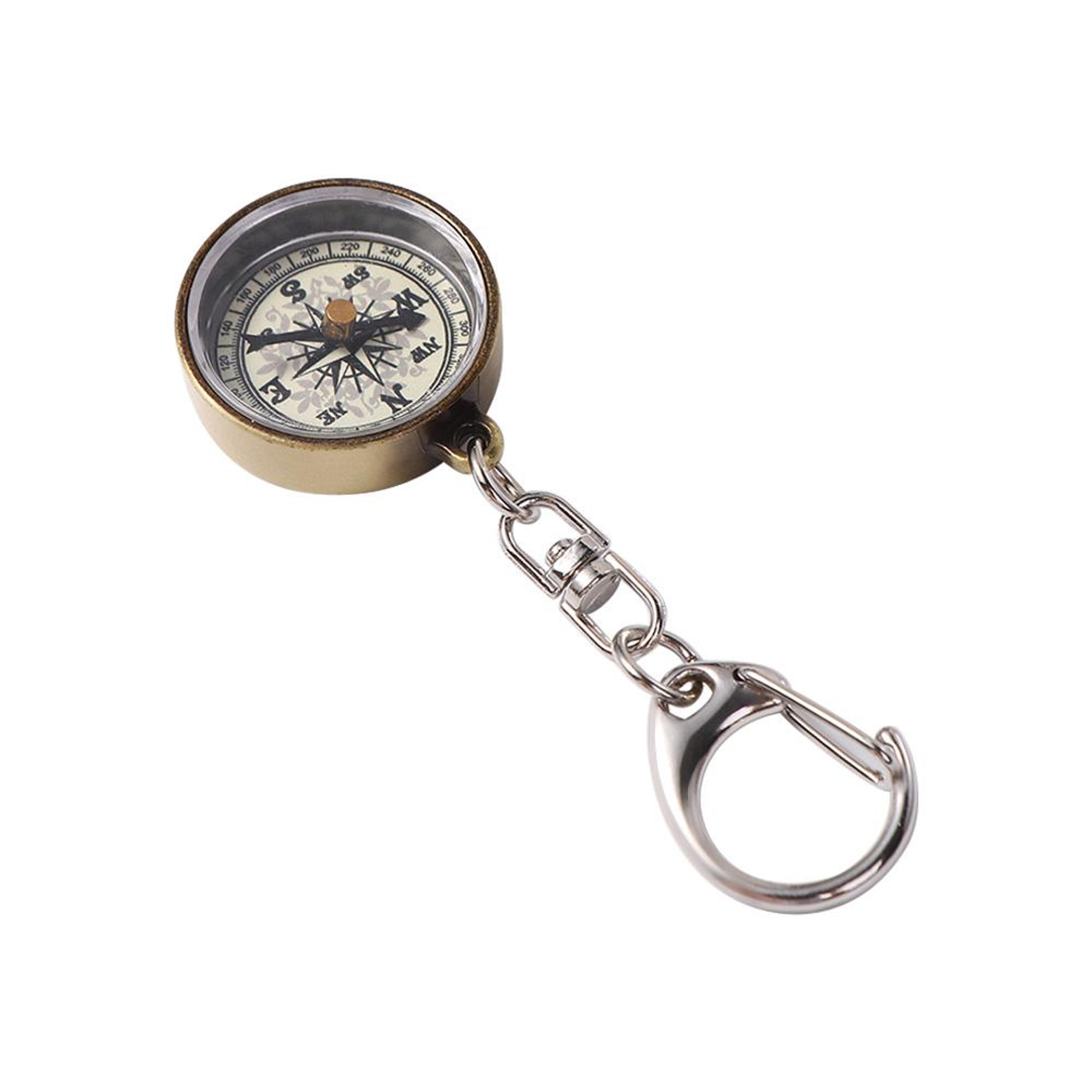 Vintage Mini Keychain Compass Survival Pocket Compass for Camping Hiking and Gifts – view 3