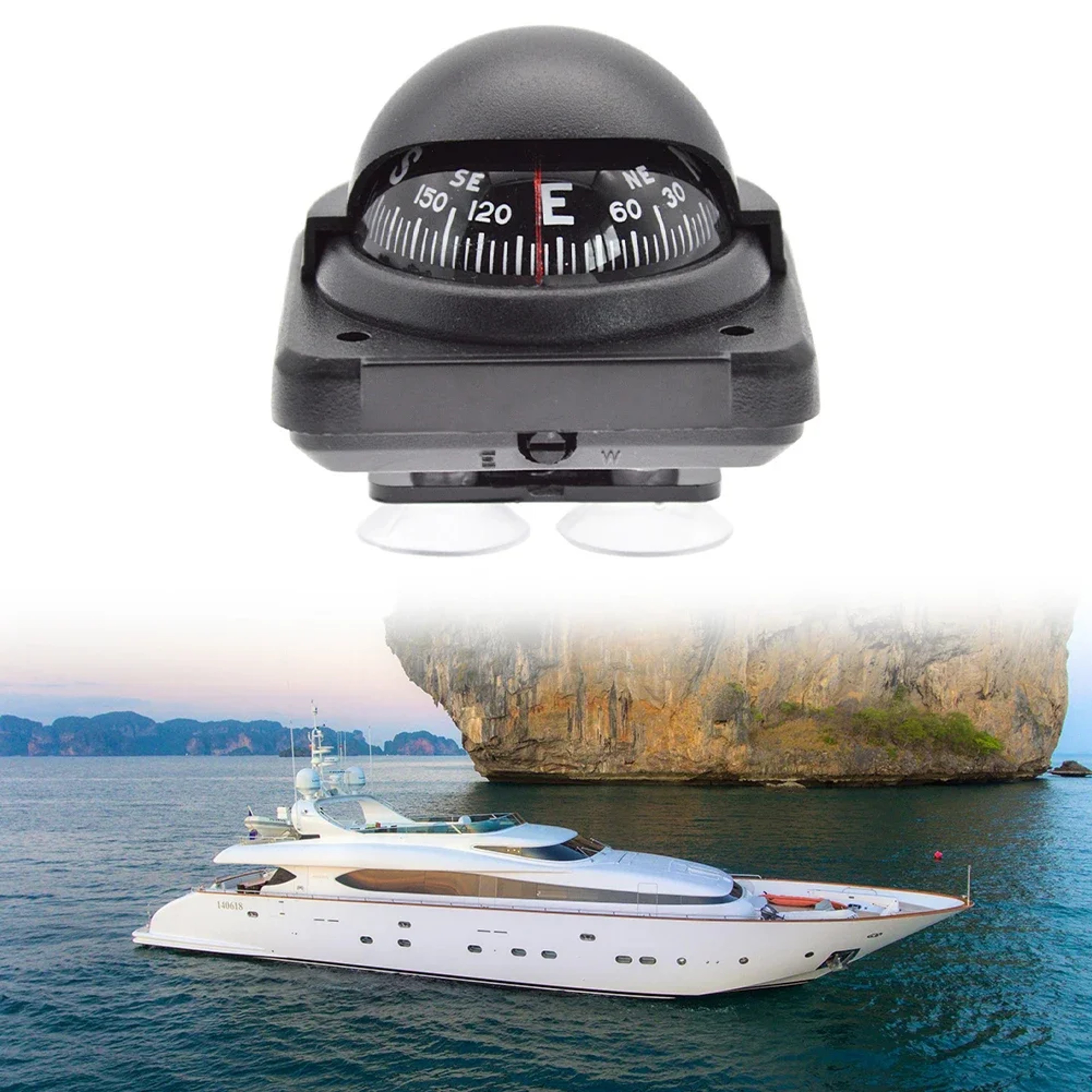 High Precision Marine Compass with Pivoting Mount for Boat Car RV Navigation – view 4
