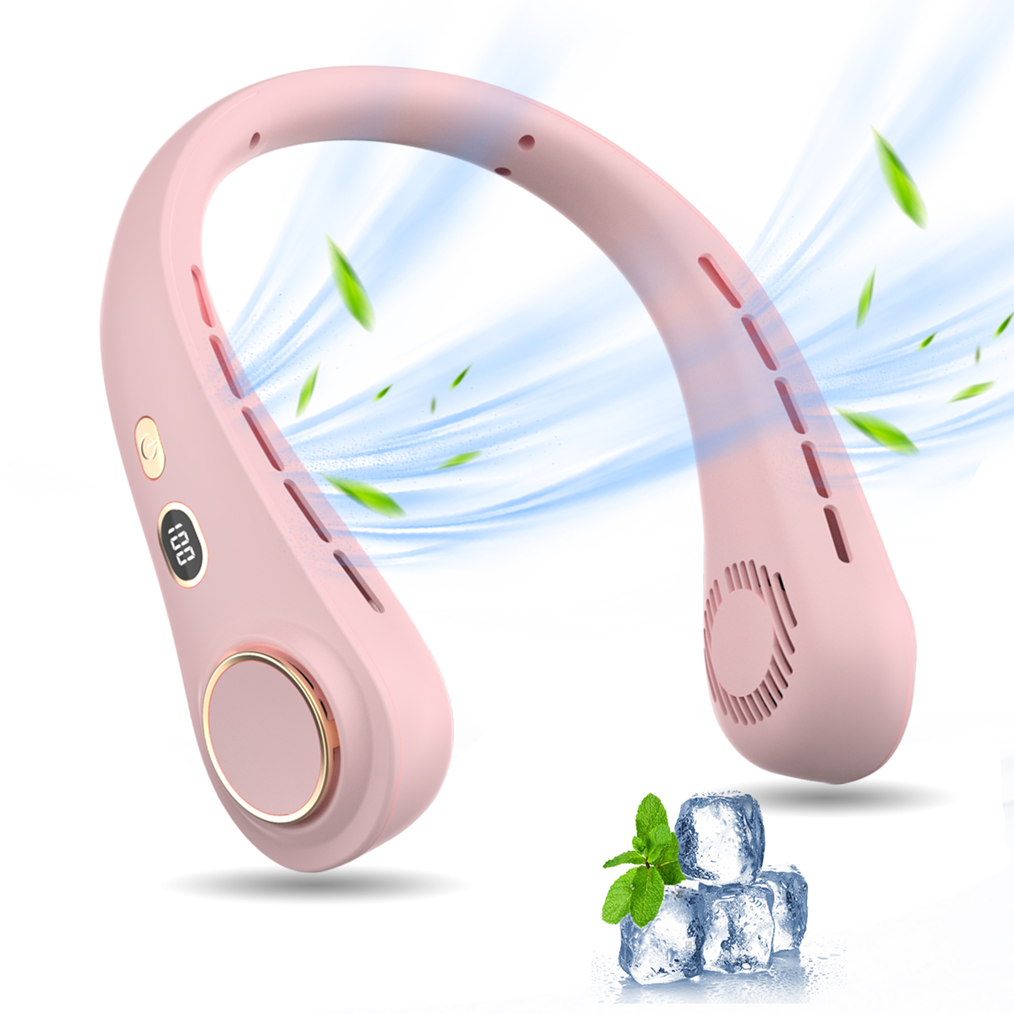 Portable Bladeless Neck Fan Rechargeable Hands Free Cooling Fan 9