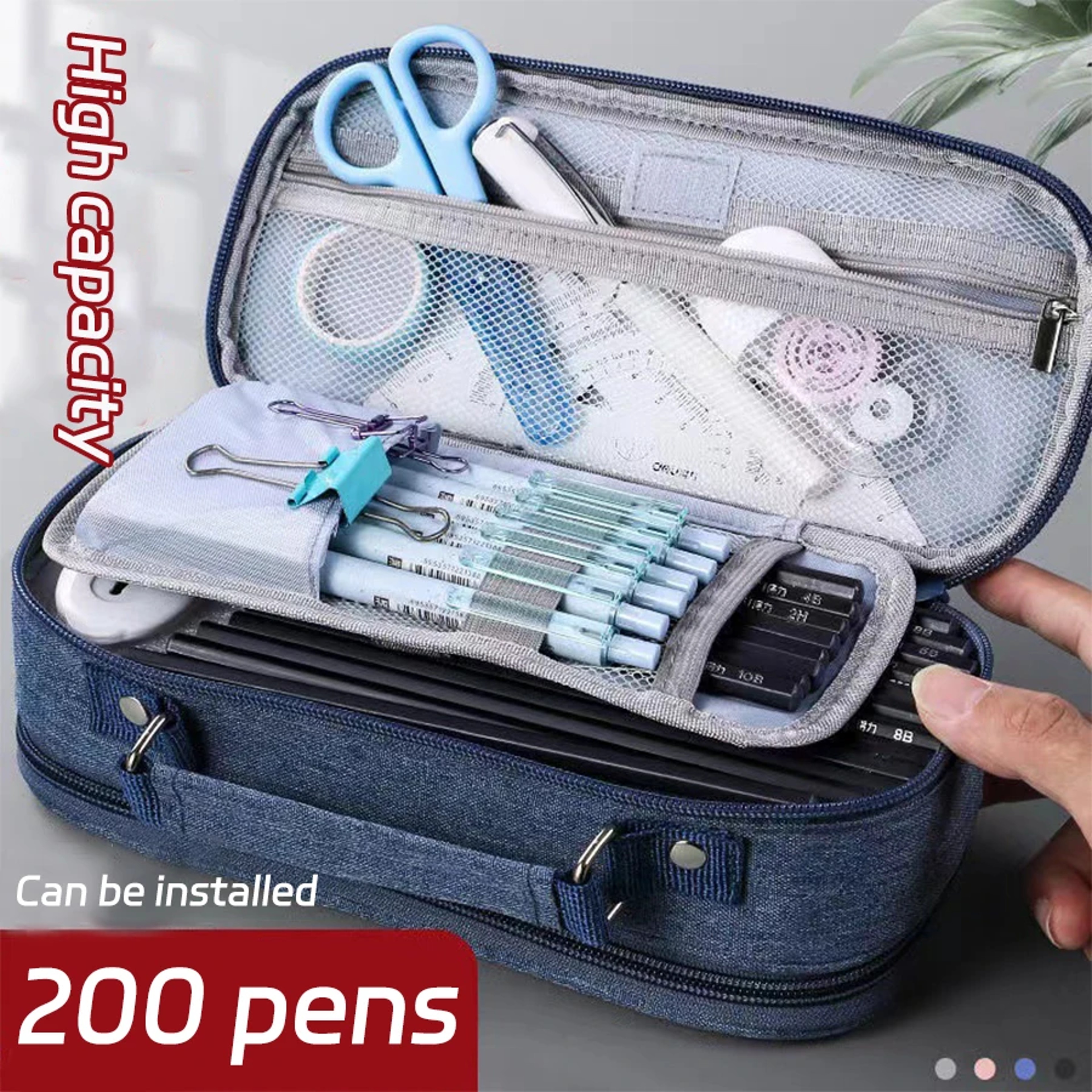 Large Capacity Pencil Case Multifunctional Stationery Bag For School Office 1