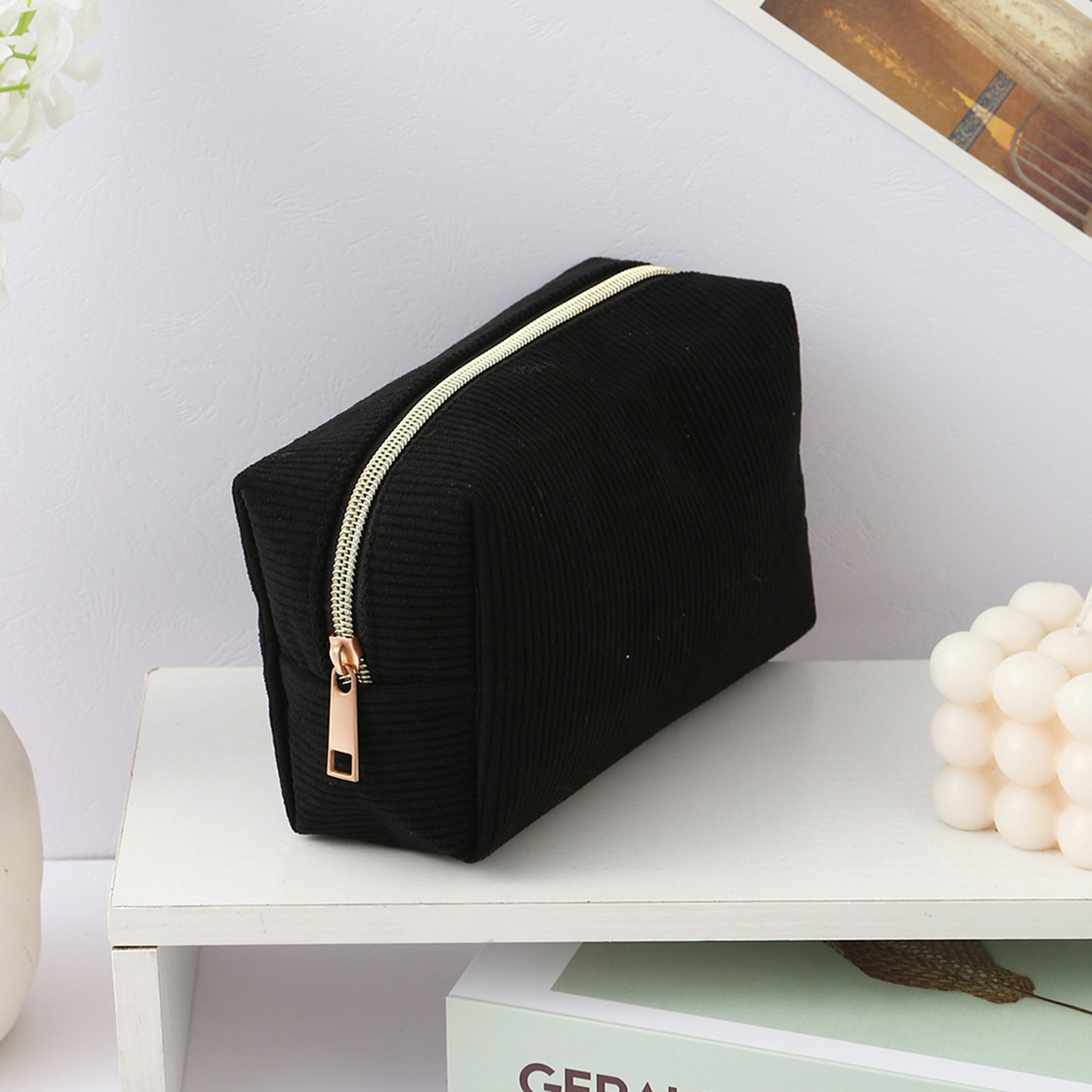 Vertical Stripe Pencil Case Large Capacity School Supplies Organizer For Students 8