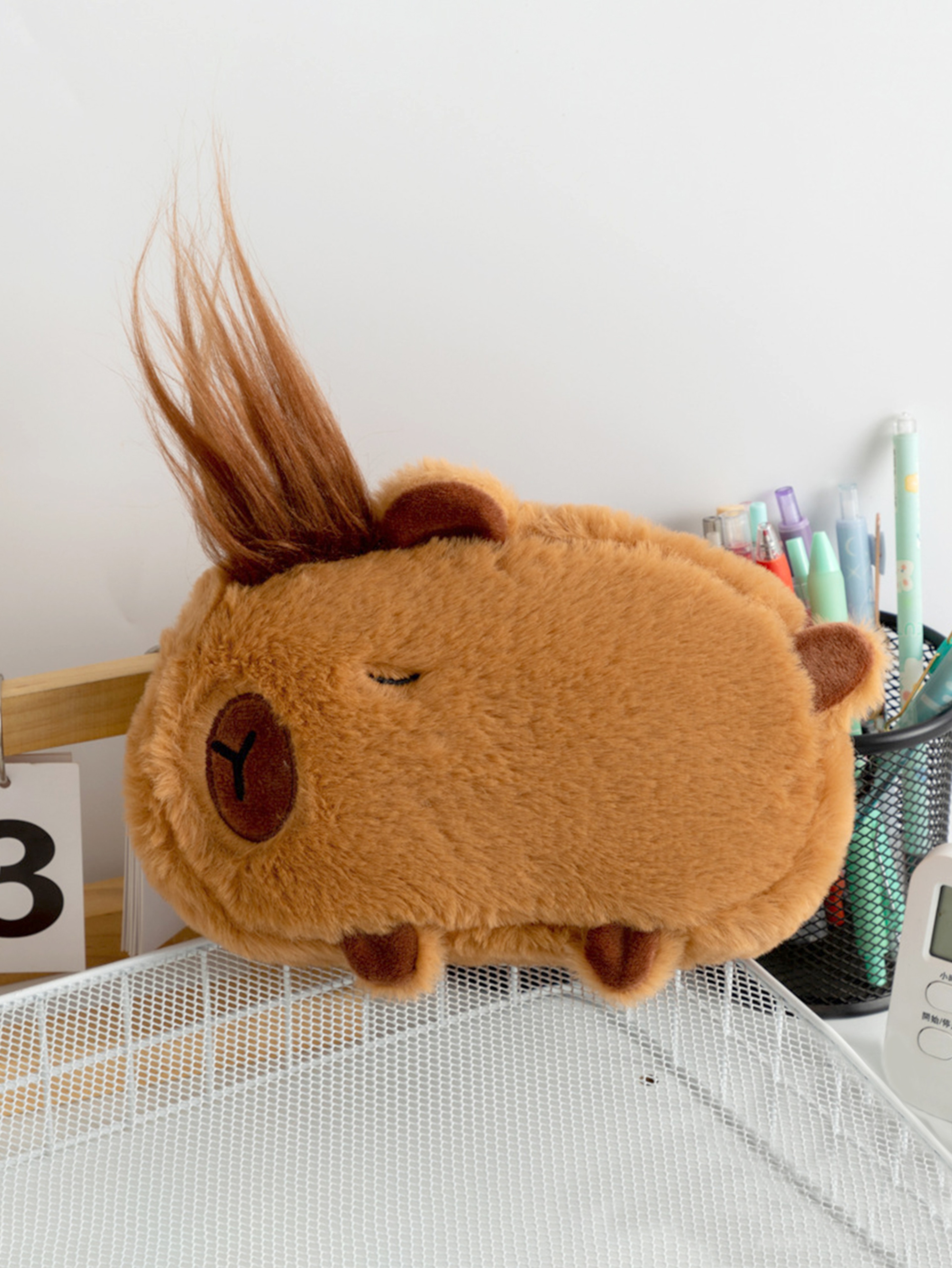 Animal Shaped Large Capacity Pencil Case Soft School Stationery Storage Bag 8