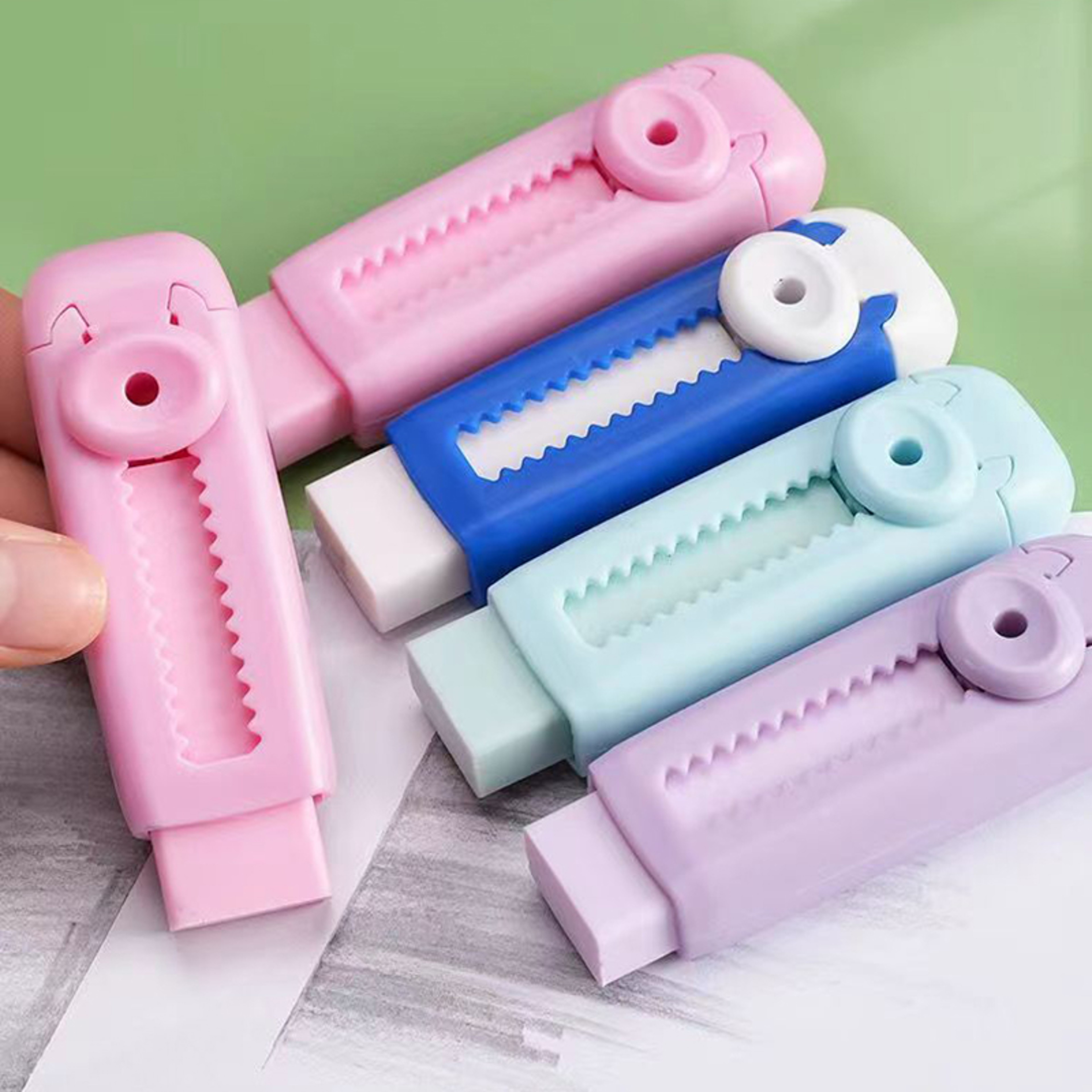 Creative Sliding Eraser Retractable Pencil Rubber For School And Office Use 0