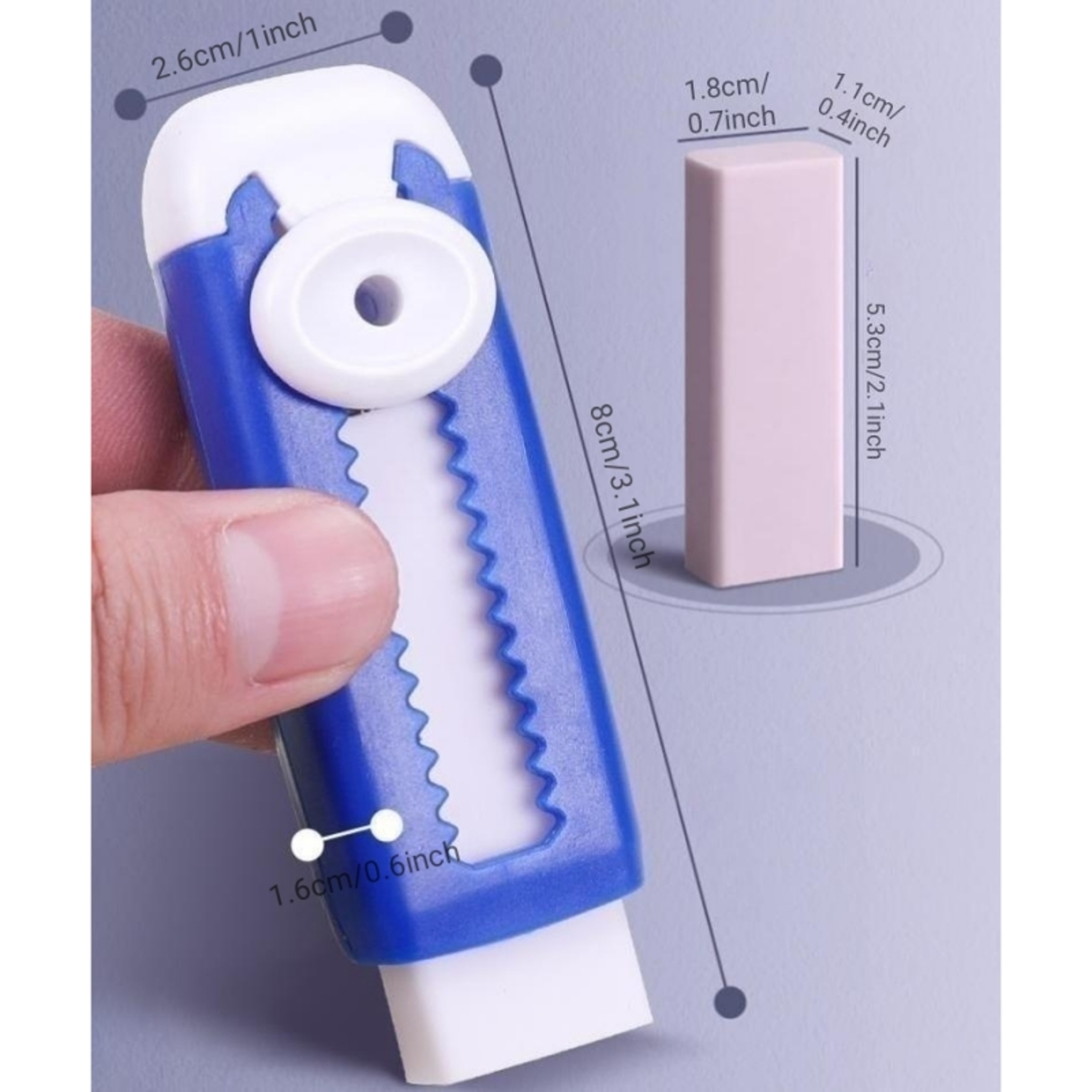 Creative Sliding Eraser Retractable Pencil Rubber For School And Office Use 2