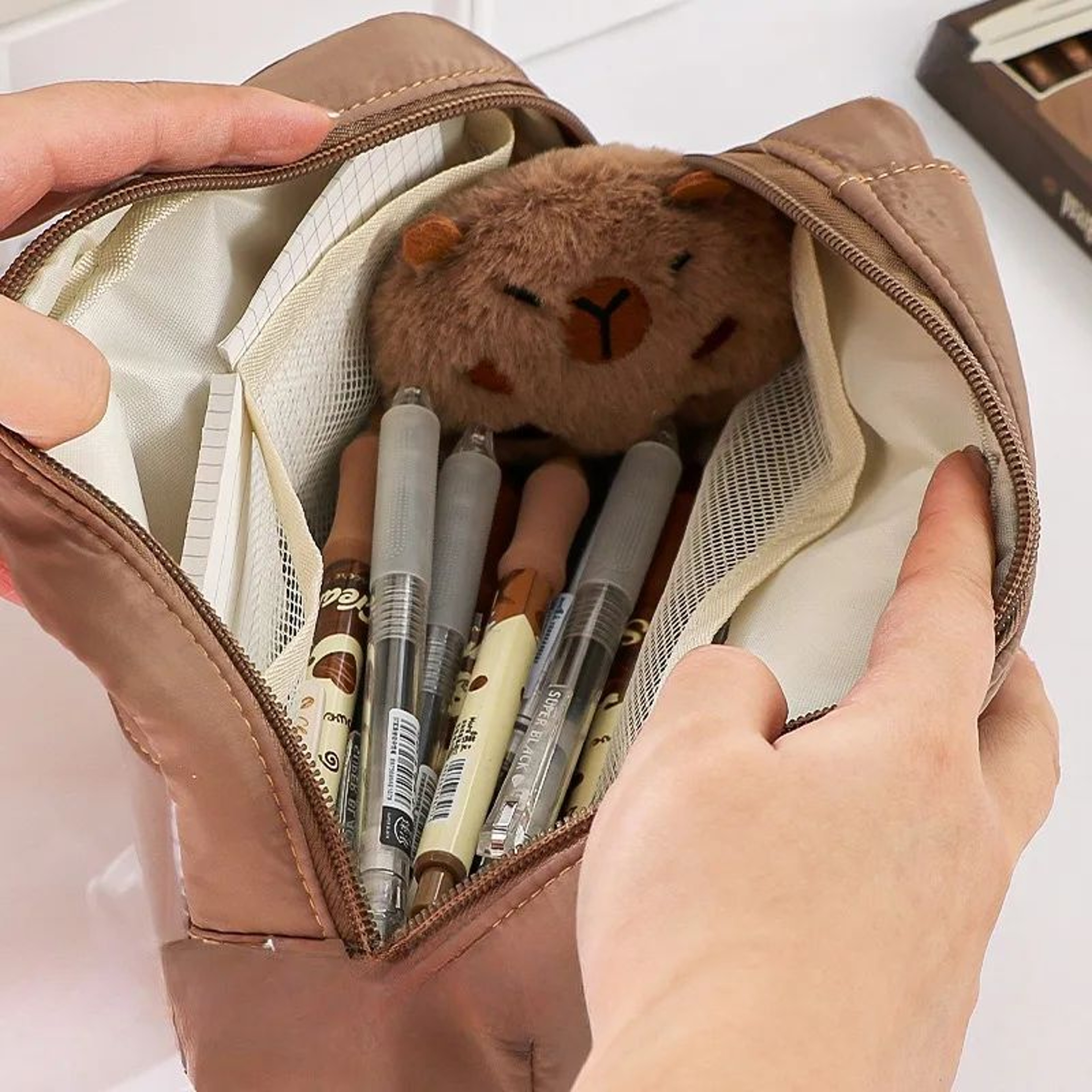 Transparent Large Capacity Pencil Case Multi Functional Stationery Bag For School Office Storage 3