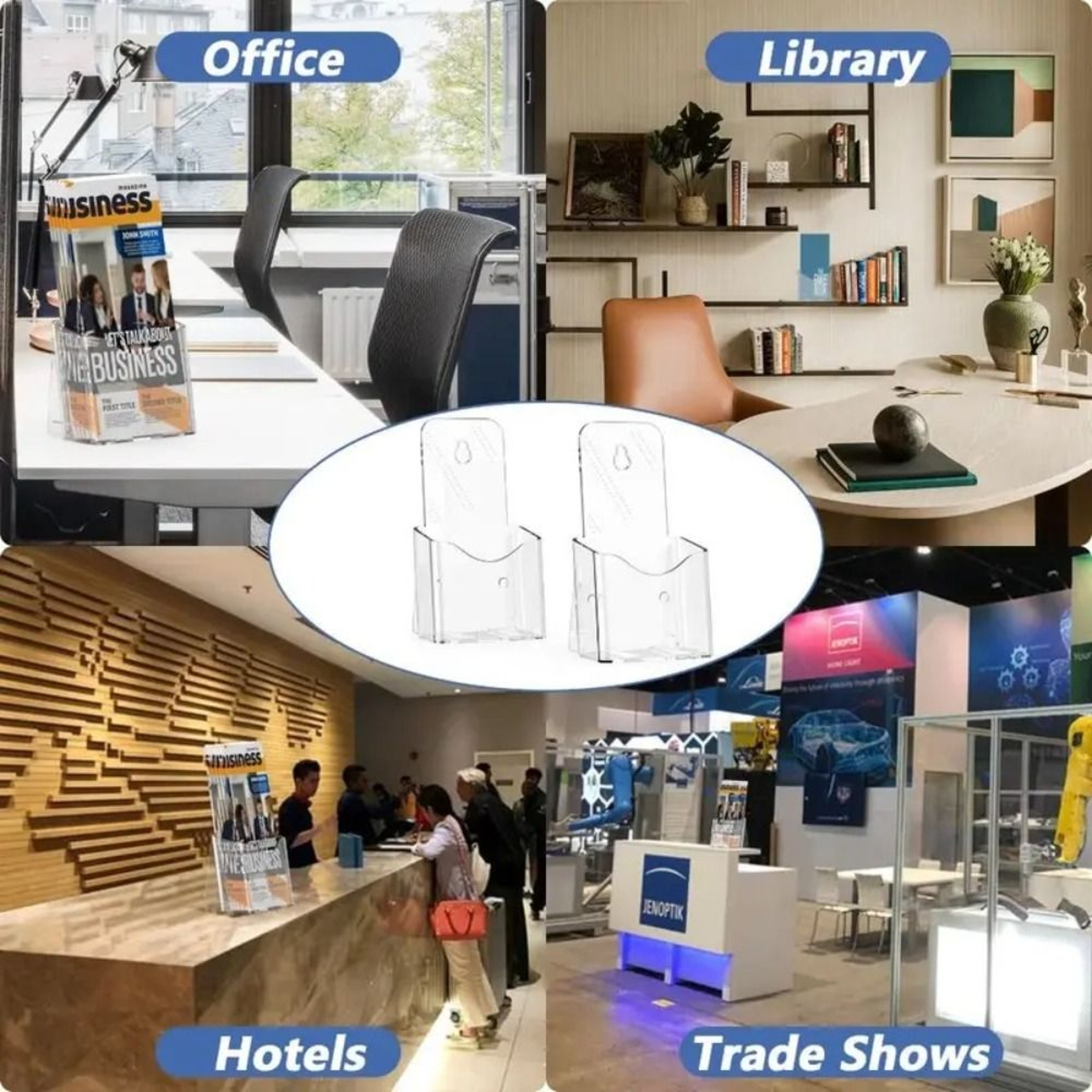 Clear Brochure Holder Countertop Flyer Display Stand Organizer – view 4