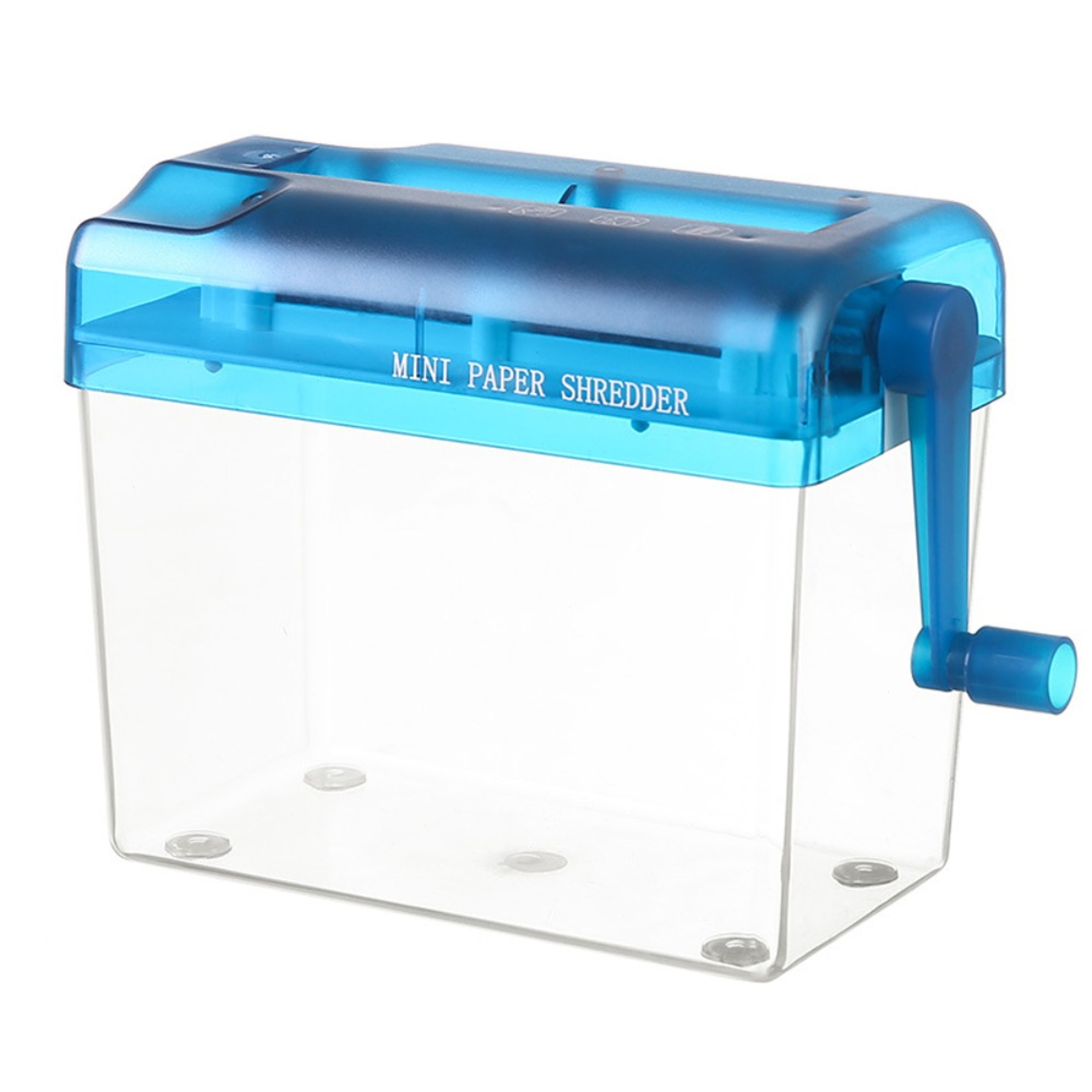 Mini Manual Paper Shredder Compact Hand Crank Document Destroyer For Home Office 8