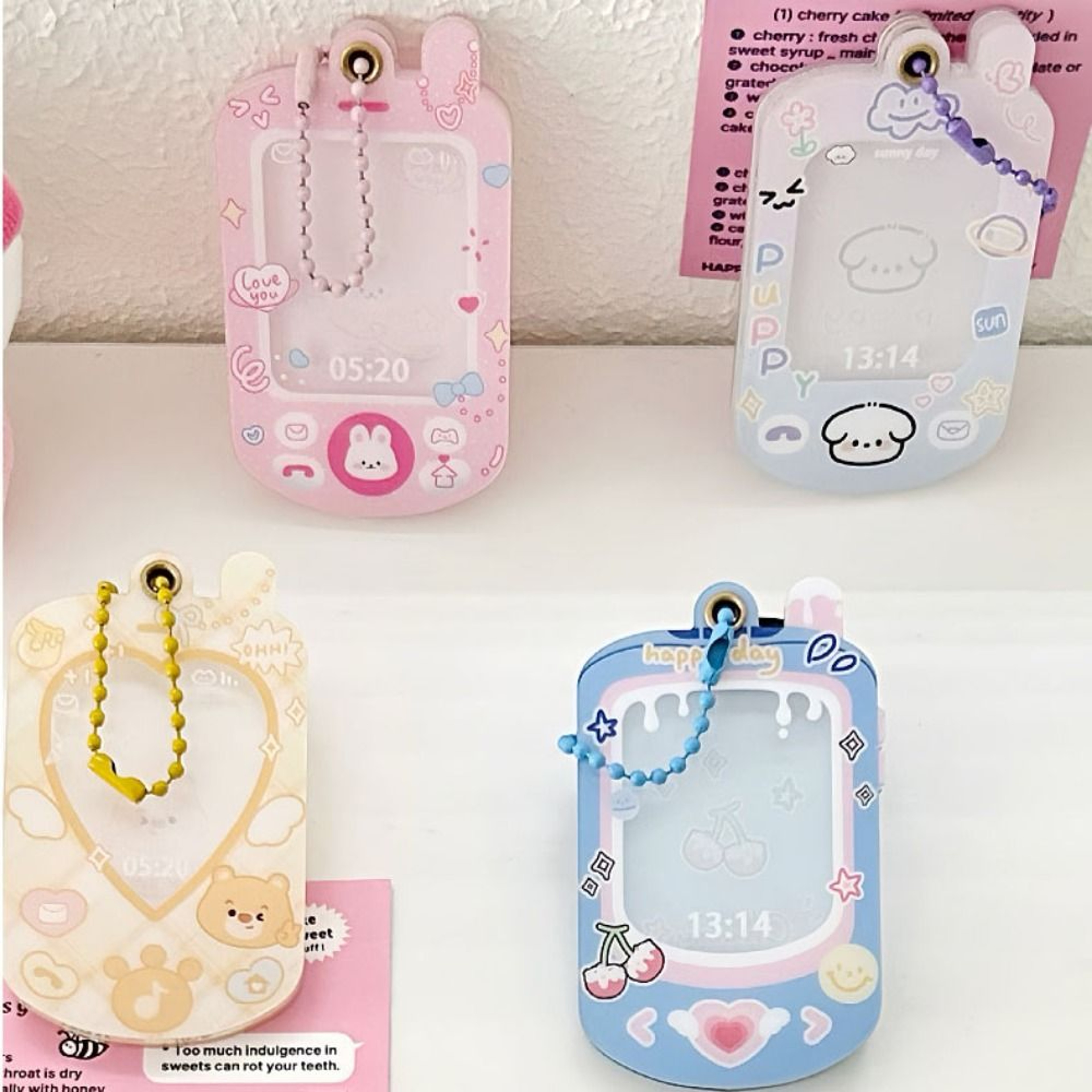 Photocard Holder Acrylic Display Frame Cute Hanging Card Protector 0