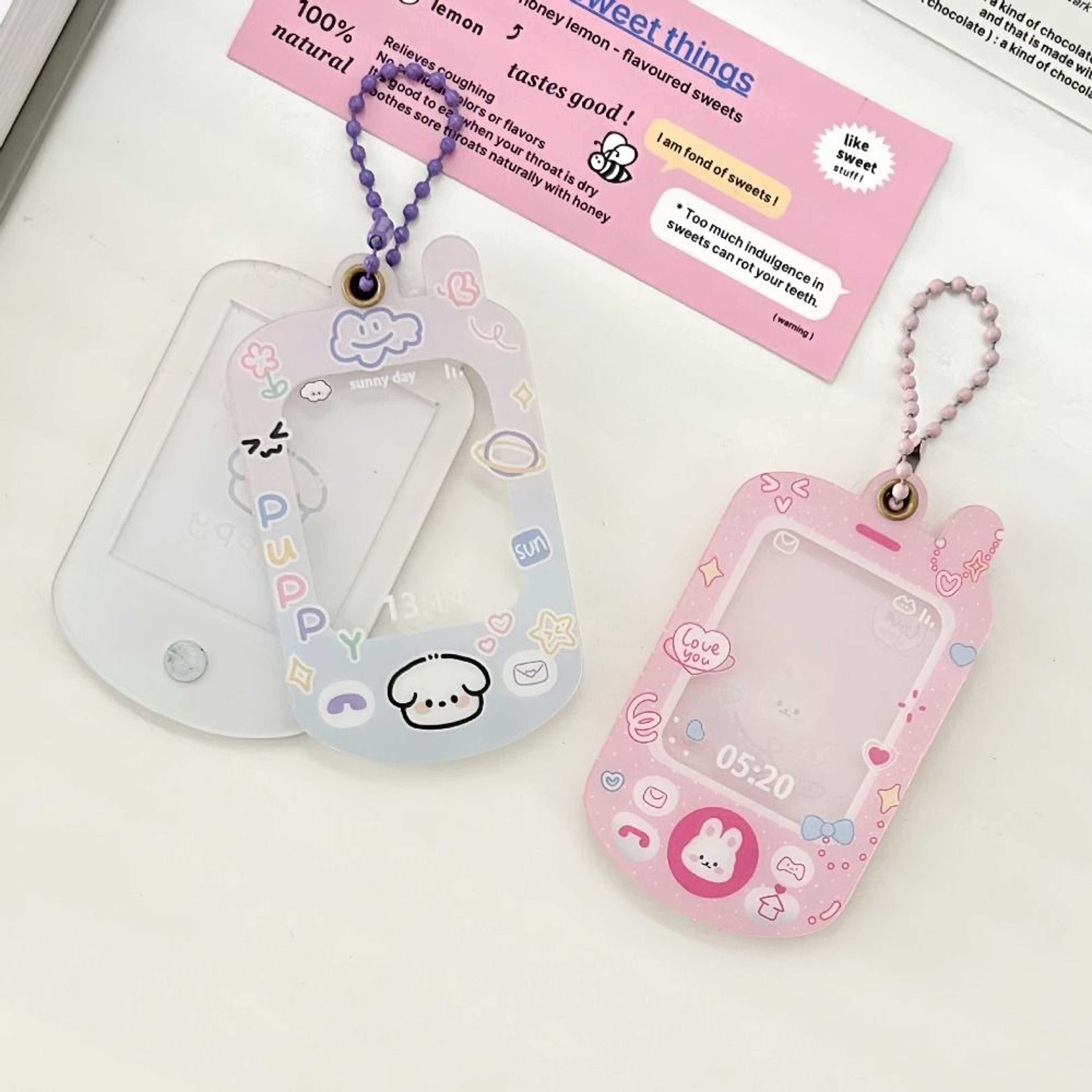 Photocard Holder Acrylic Display Frame Cute Hanging Card Protector 1