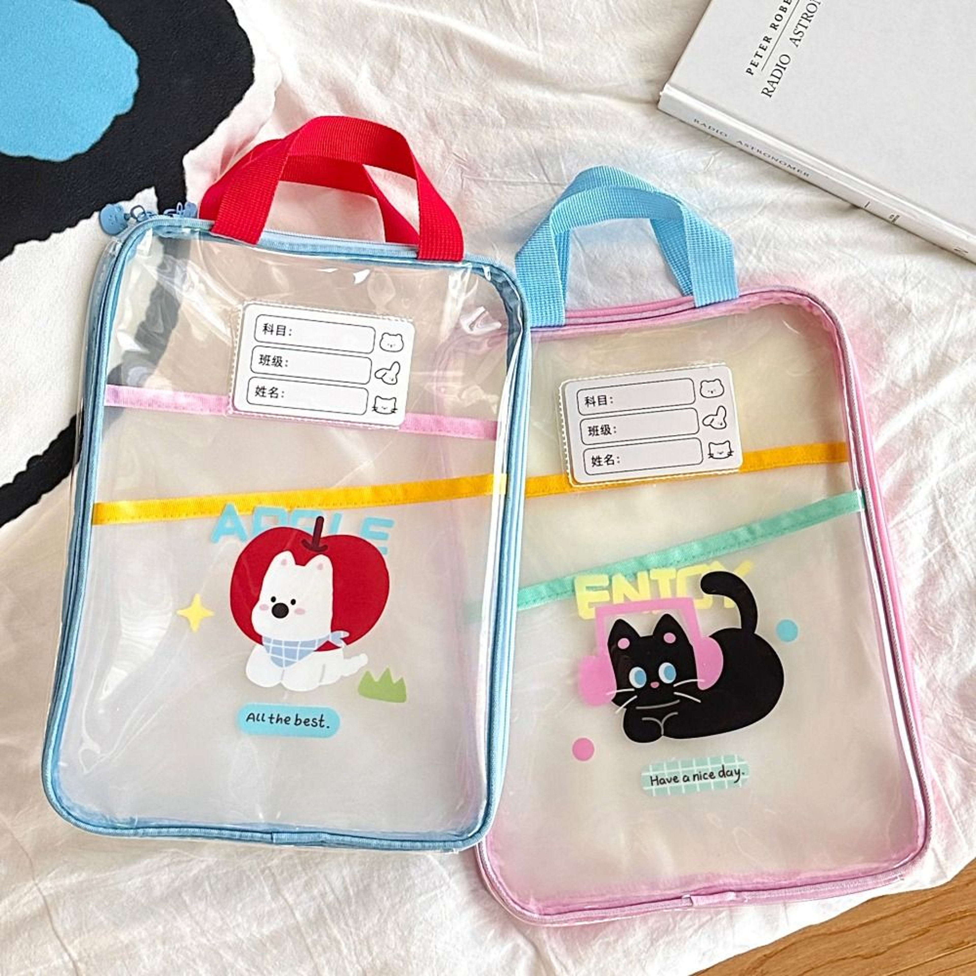 Cartoon File Bag Large Capacity PVC Document Organizer for Students and Office Use – view 2