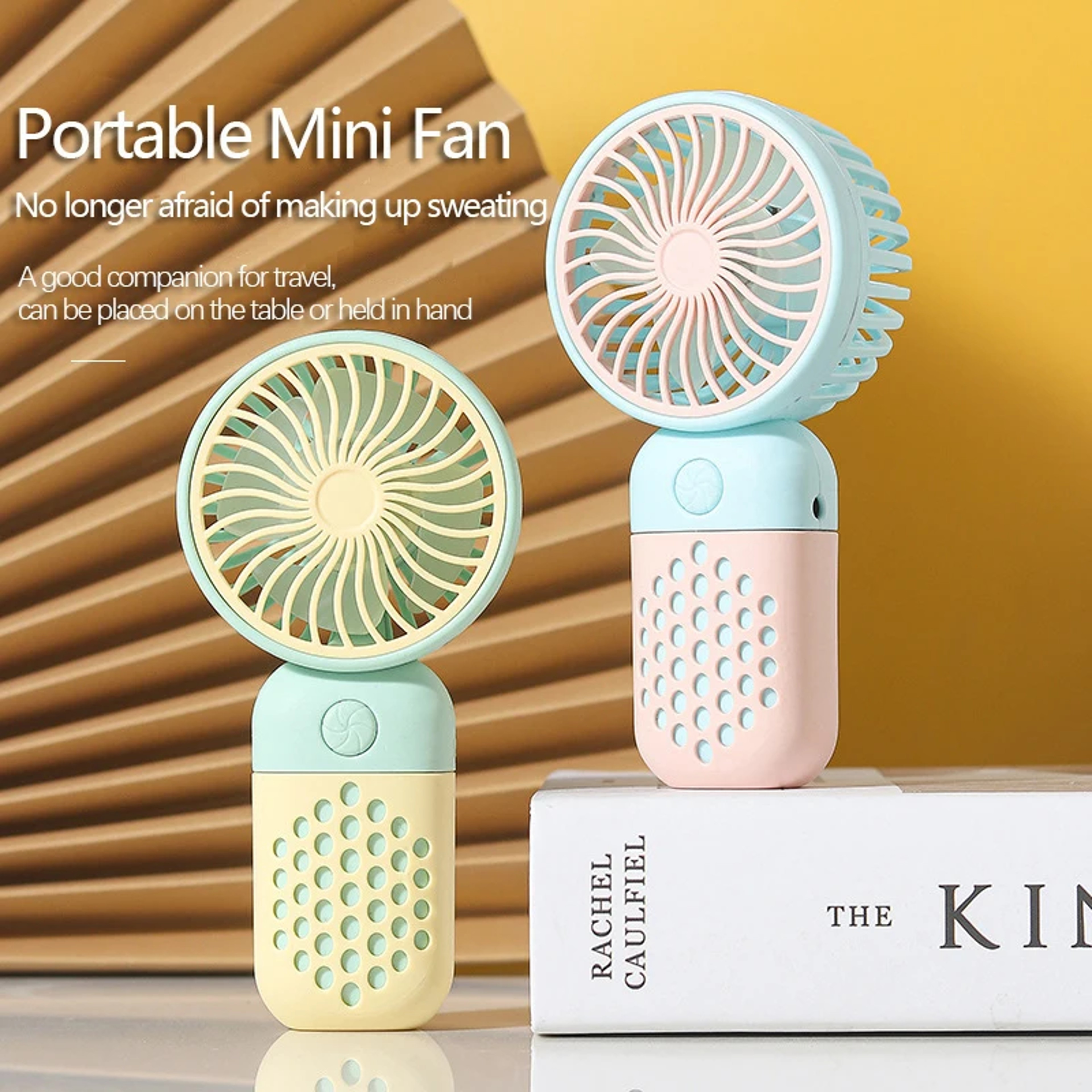 Portable Mini USB Rechargeable Handheld Fan Quiet Cooling Fan For Travel Dorm Office Outdoor 1