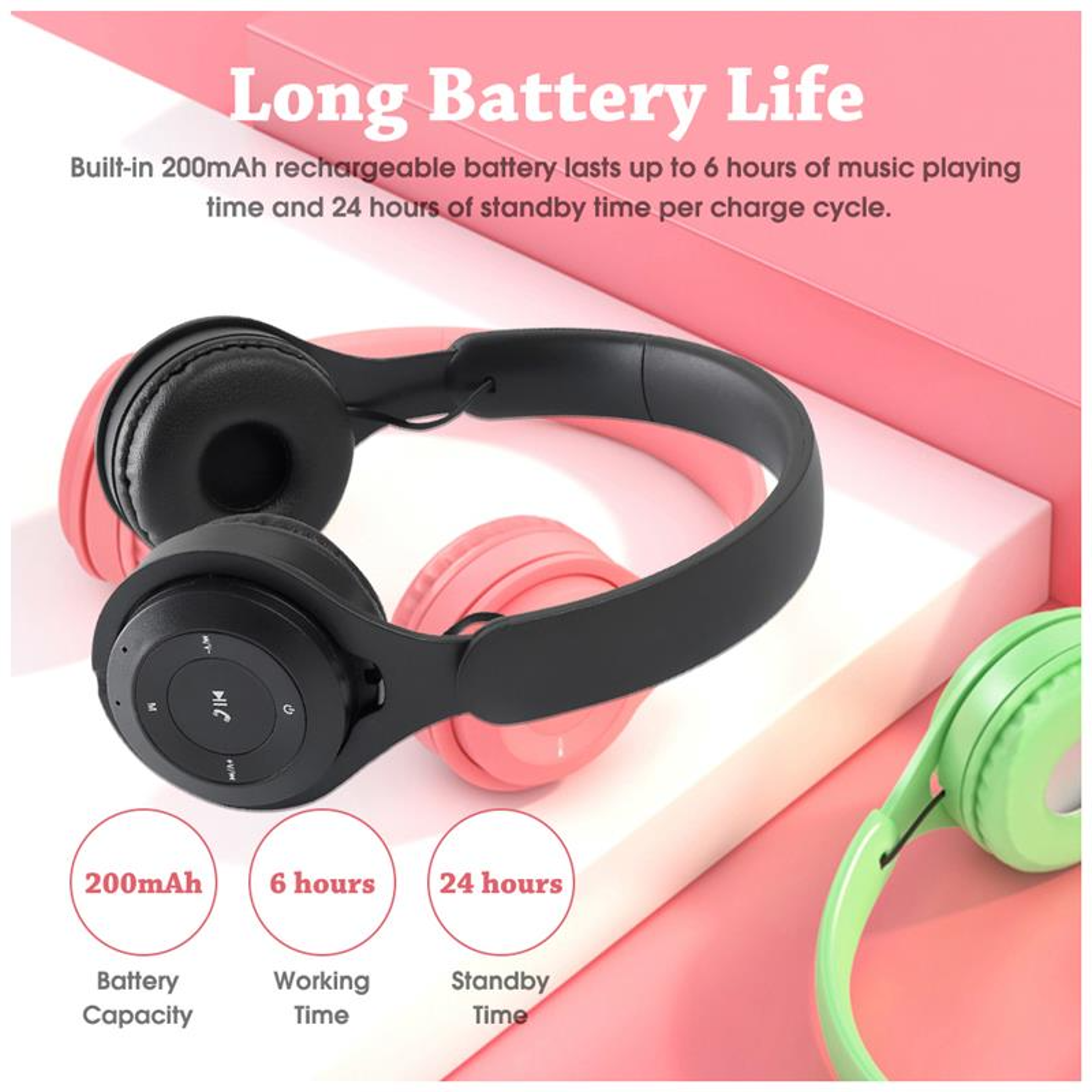 Wireless Bluetooth Headphones With Mic Stereo Gaming Headset 1
