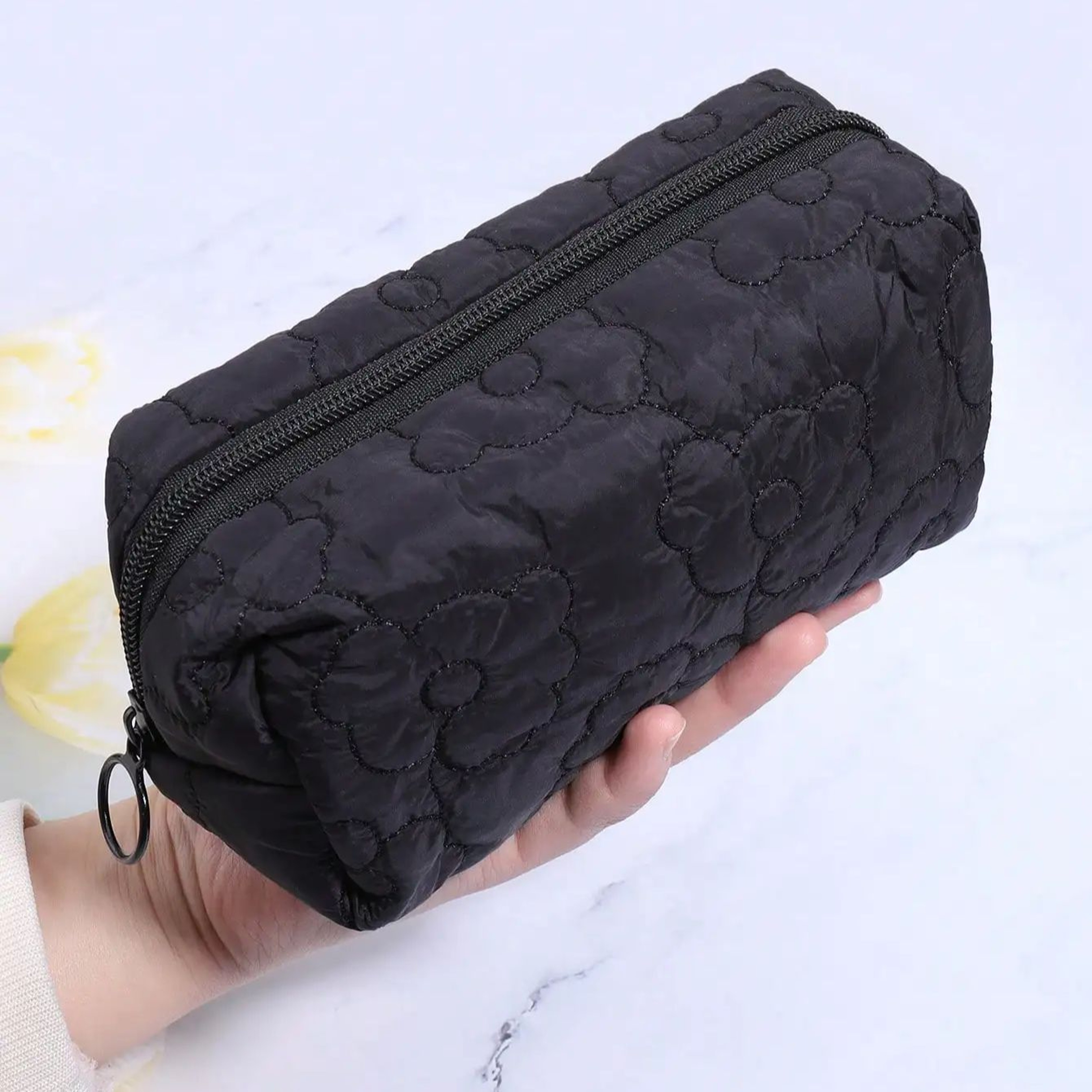 Cute Flower Print Pencil Case Organizer Zipper Pouch for School Students and Women – view 5