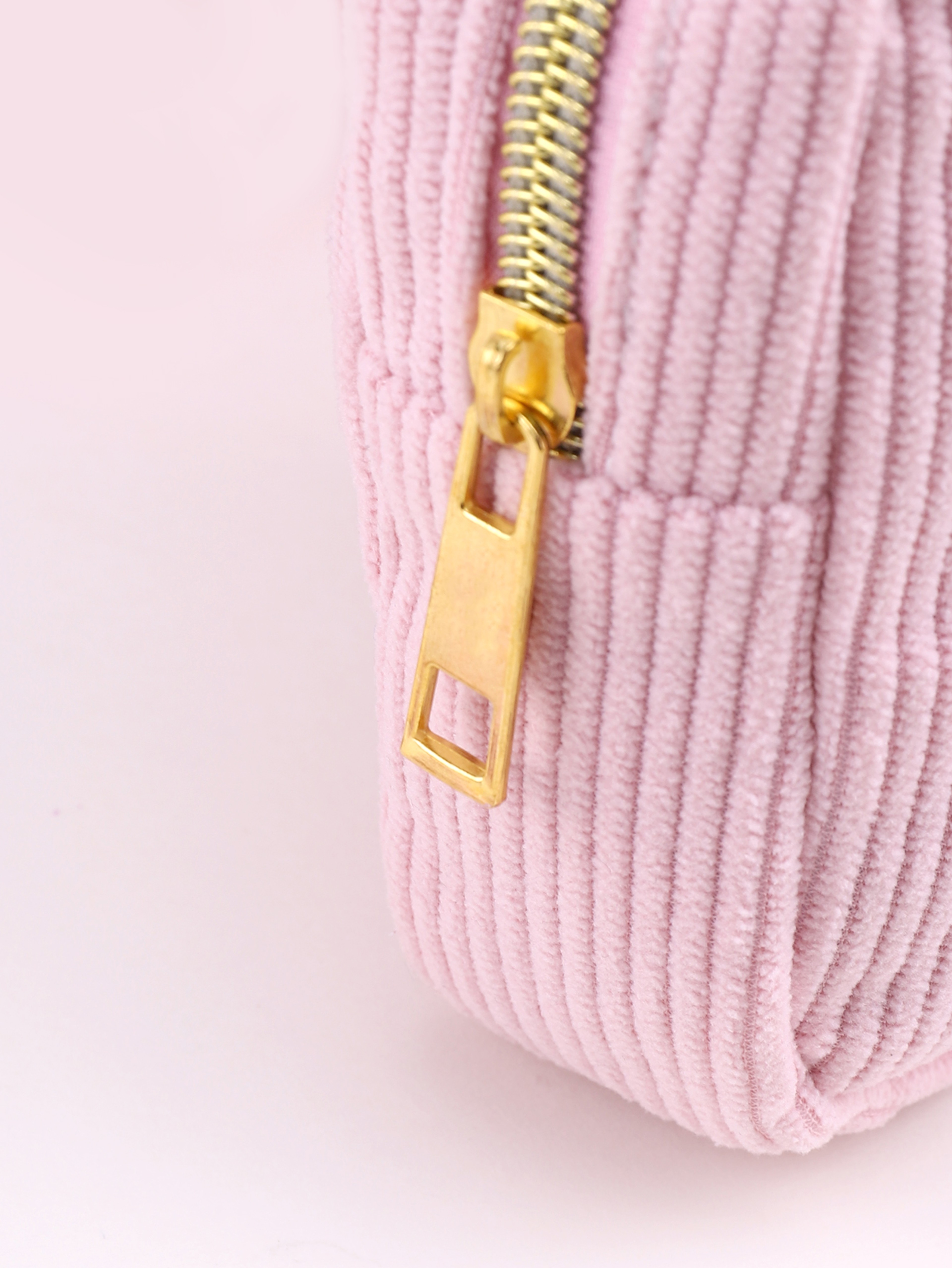 Corduroy Pencil Case Portable Zipper Pencil Pouch School Organizer 1