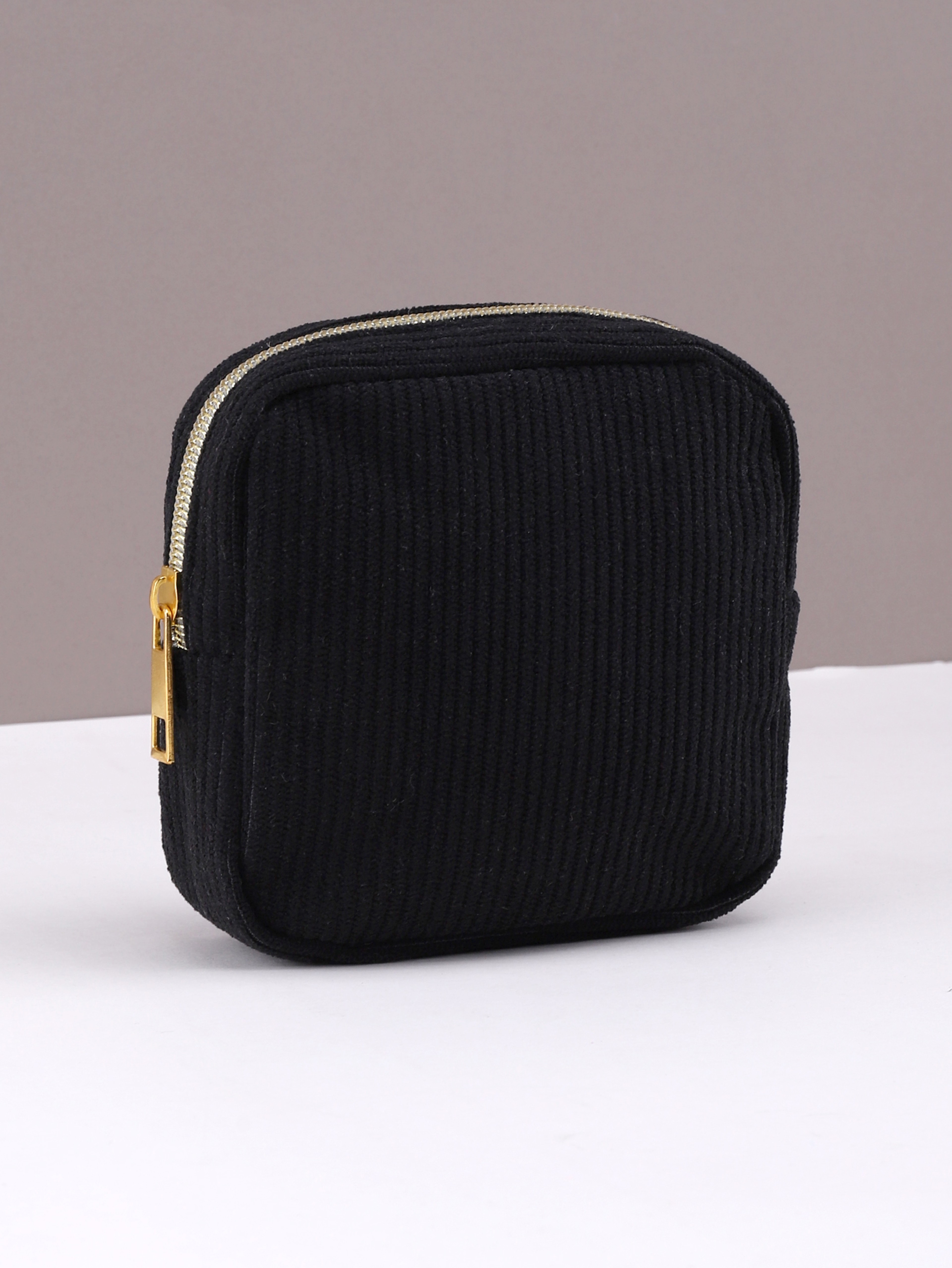 Corduroy Pencil Case Portable Zipper Pencil Pouch School Organizer 8