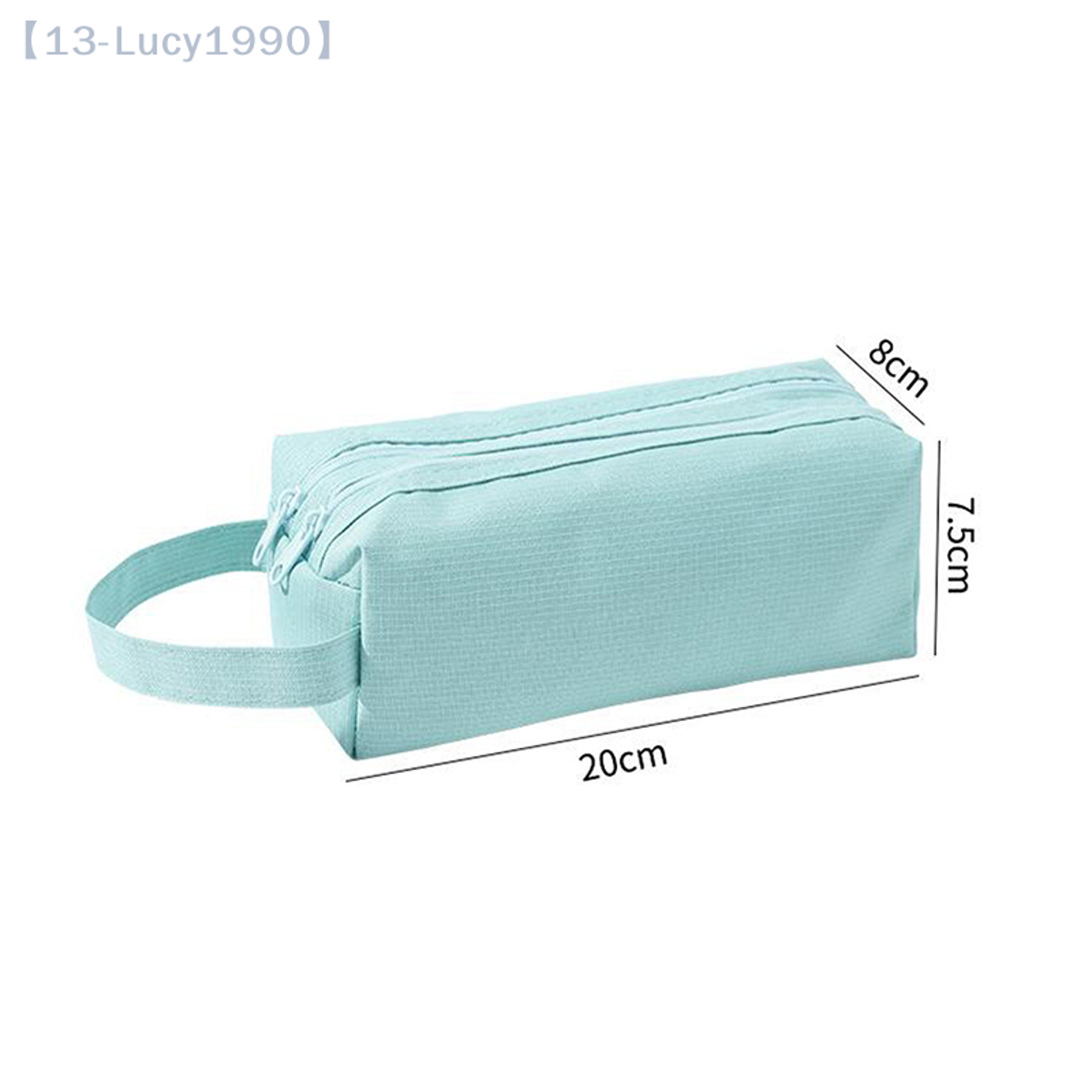 Double Layer Zipper Pencil Case Large Capacity Stationery Storage Bag 5