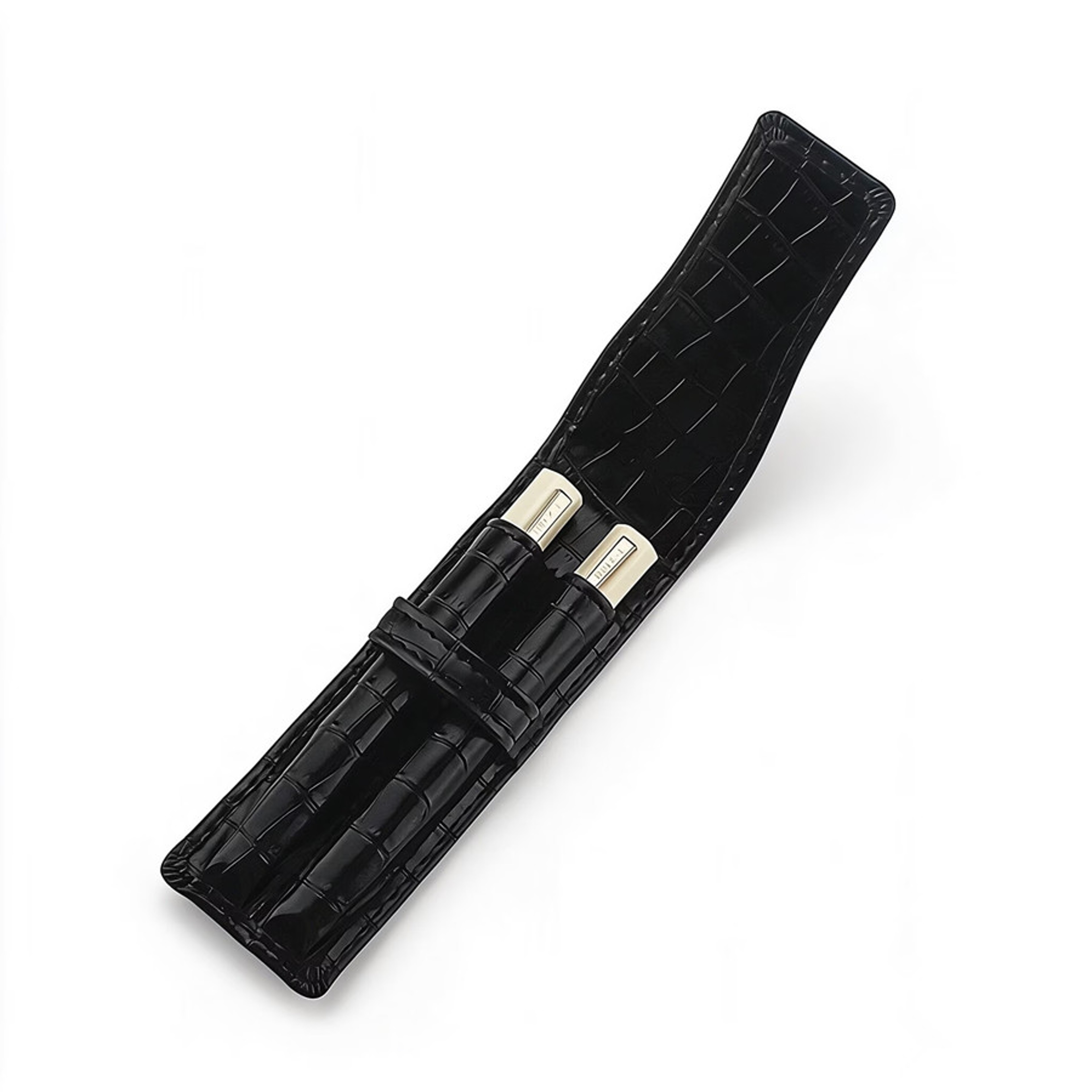 Crocodile Pattern PU Leather Double Slot Storage Case Portable Tool Organizer – view 4