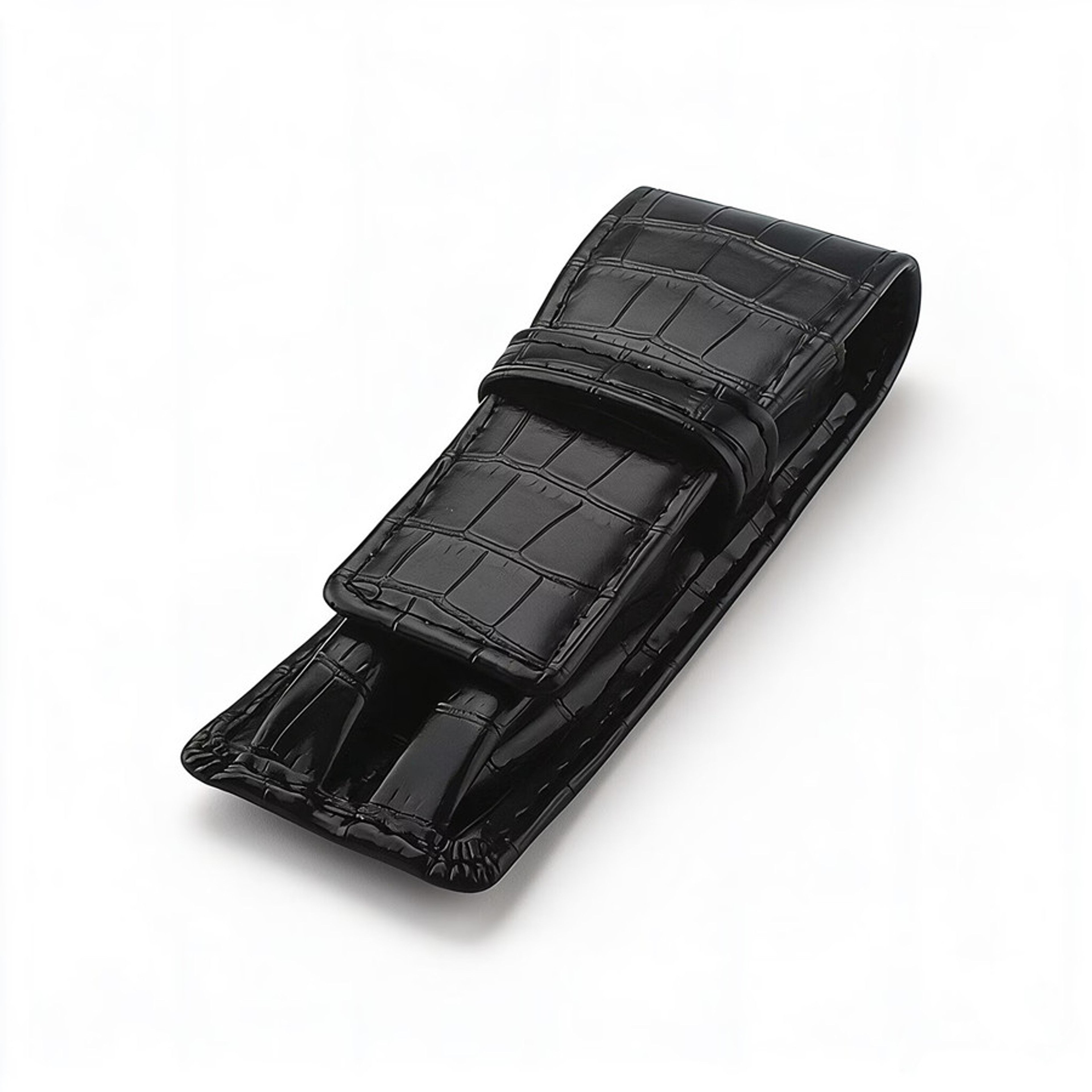 Crocodile Pattern PU Leather Double Slot Storage Case Portable Tool Organizer – view 5