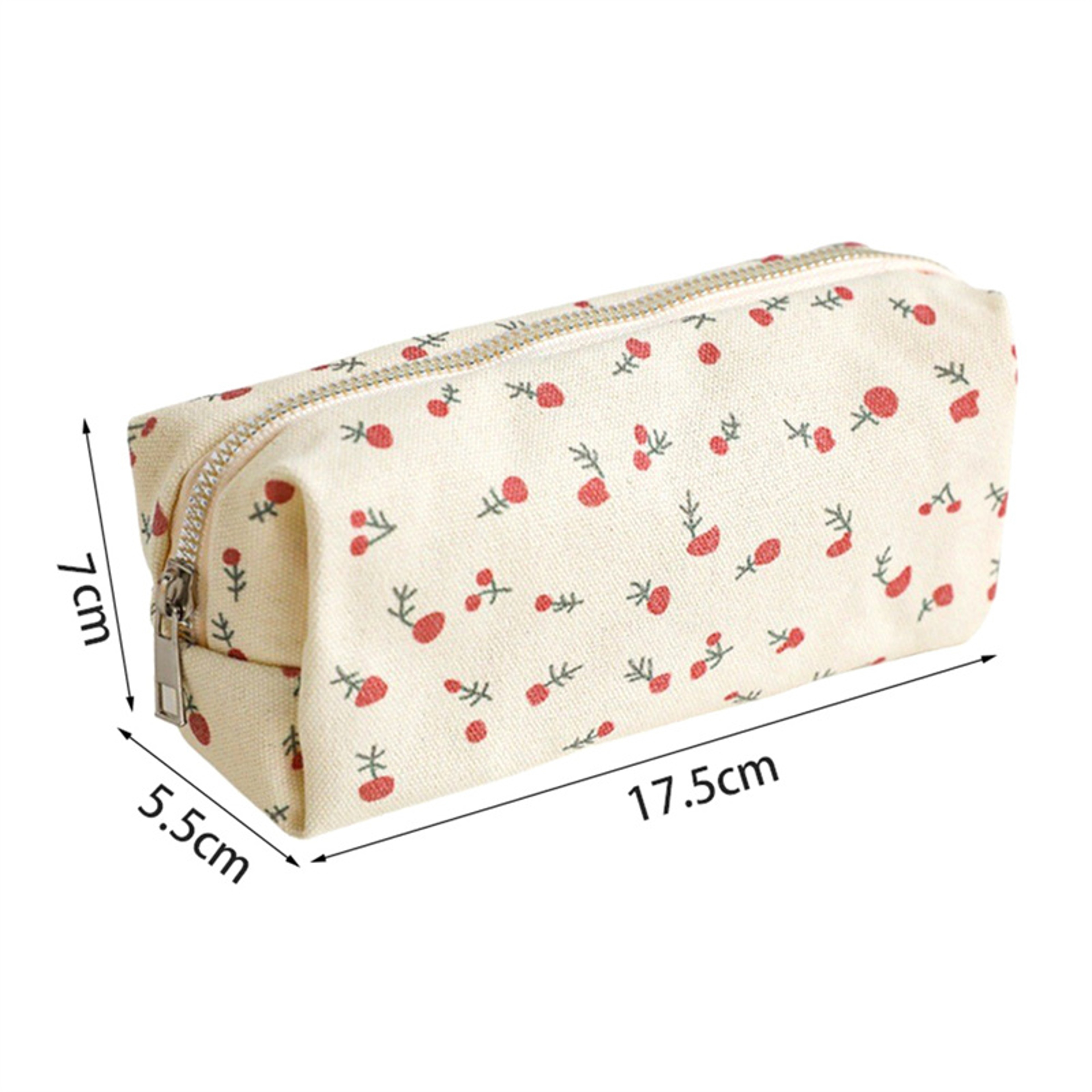 Floral Large Capacity Pencil Case Aesthetic Stationery Storage Bag For Students 4