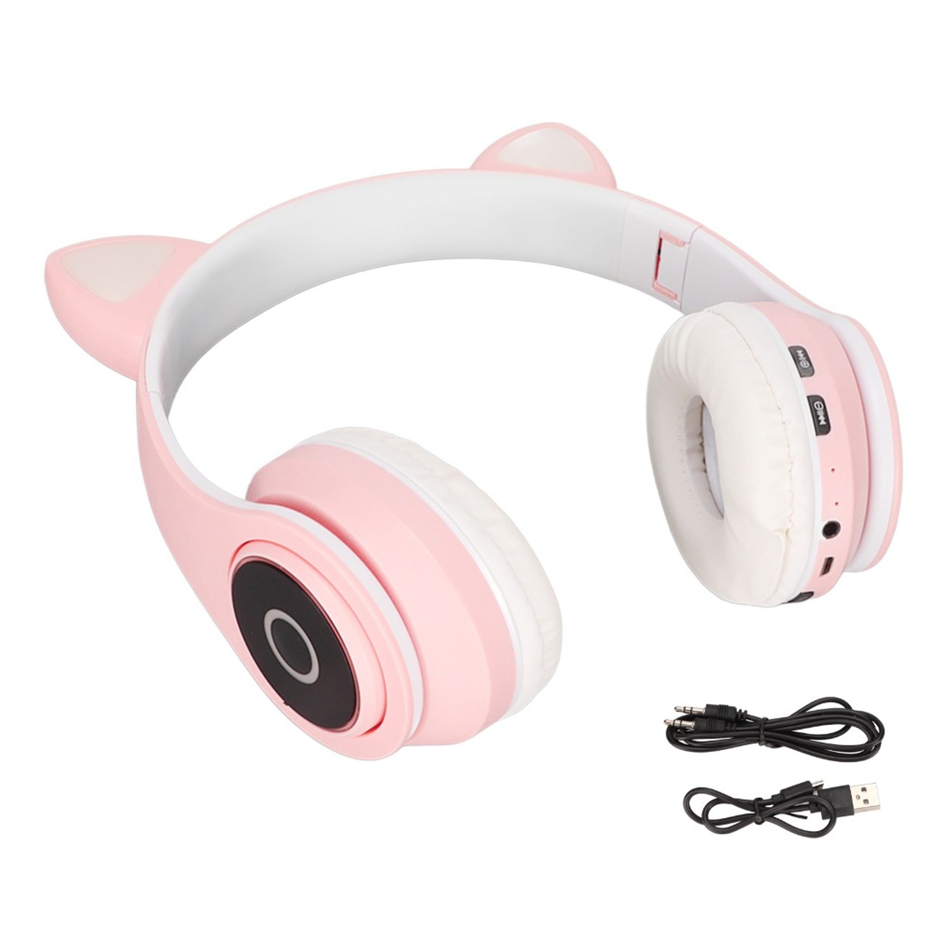 Cute Cat Ear Bluetooth Headphones Wireless Headset With Adjustable LED 6