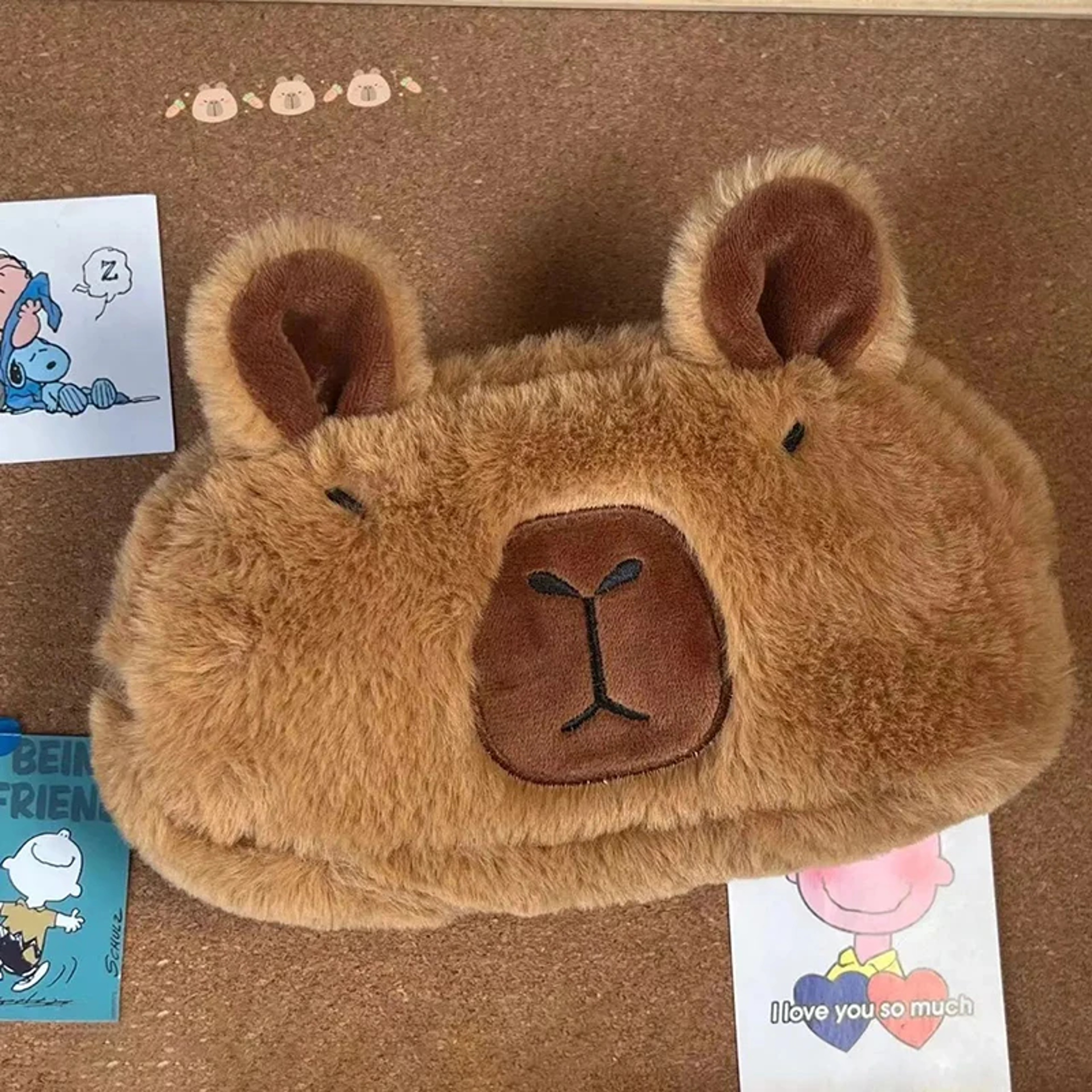 Capybara Plush Pencil Case Large Capacity Cute Animal Stationery Pouch for Kids Teens – view 4