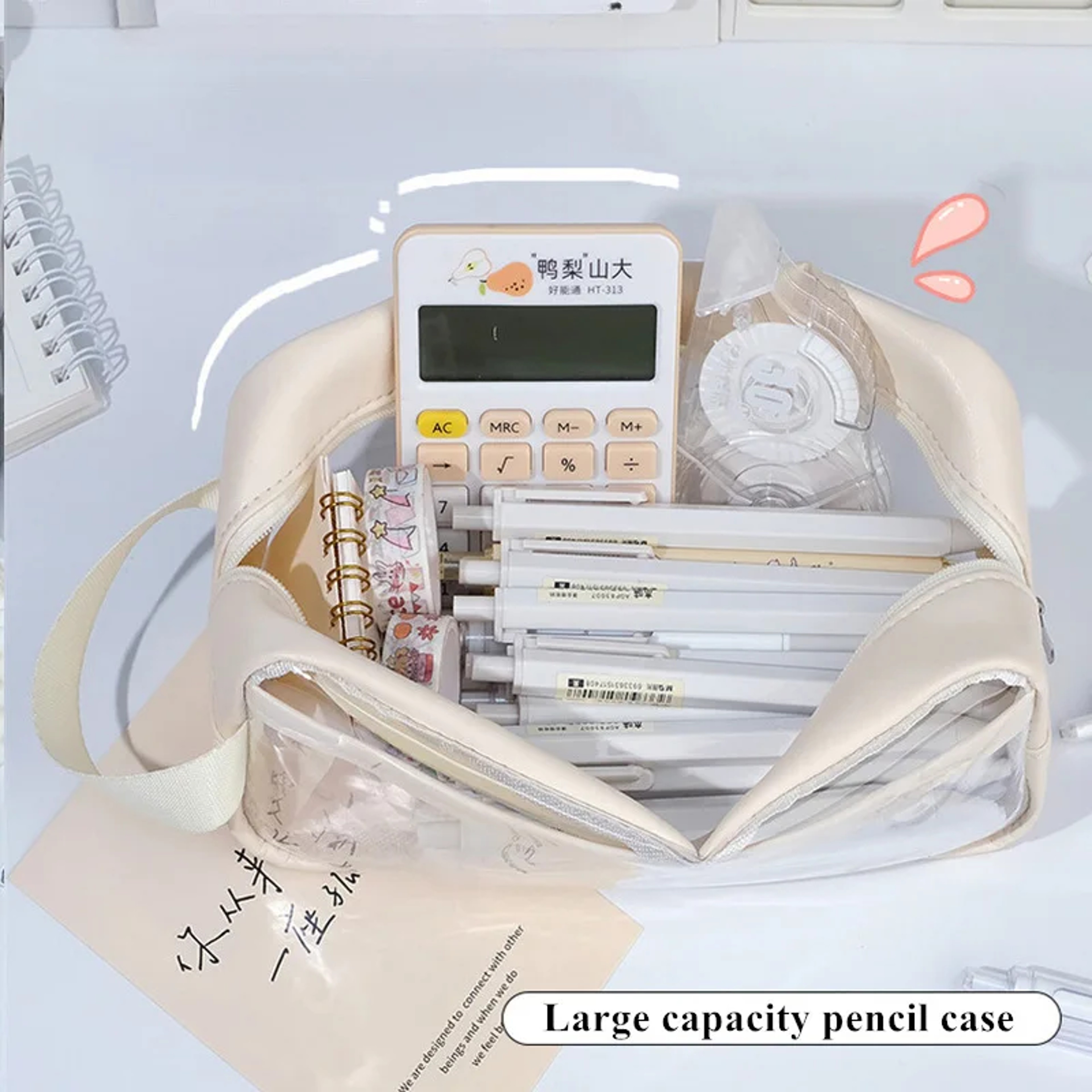 Transparent Large Capacity Pencil Bag Aesthetic School Case For Students And Stationery Storage 2