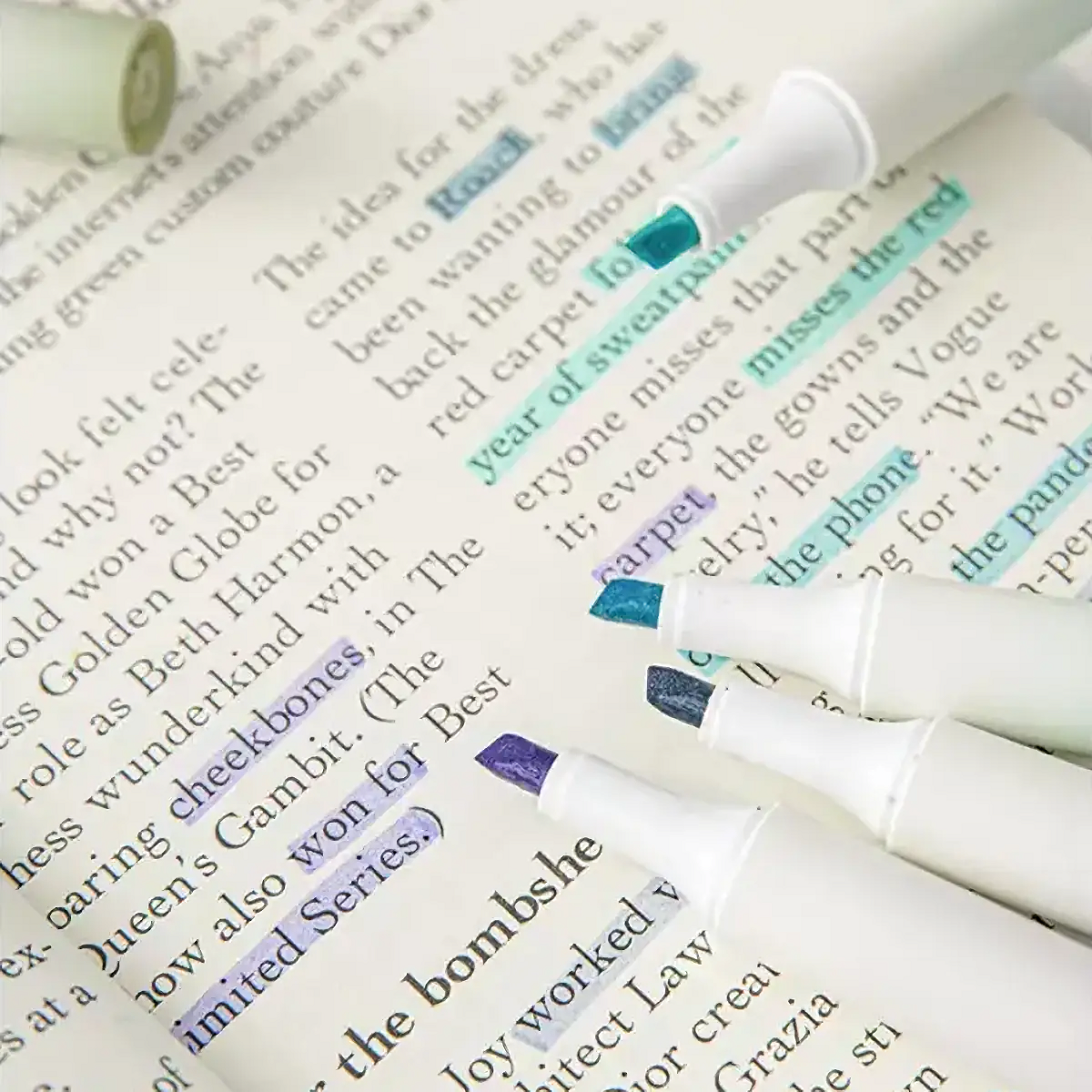 Morandi Color Gradient Highlighter Pens Set Aesthetic Markers for Journaling and Note Taking – view 5
