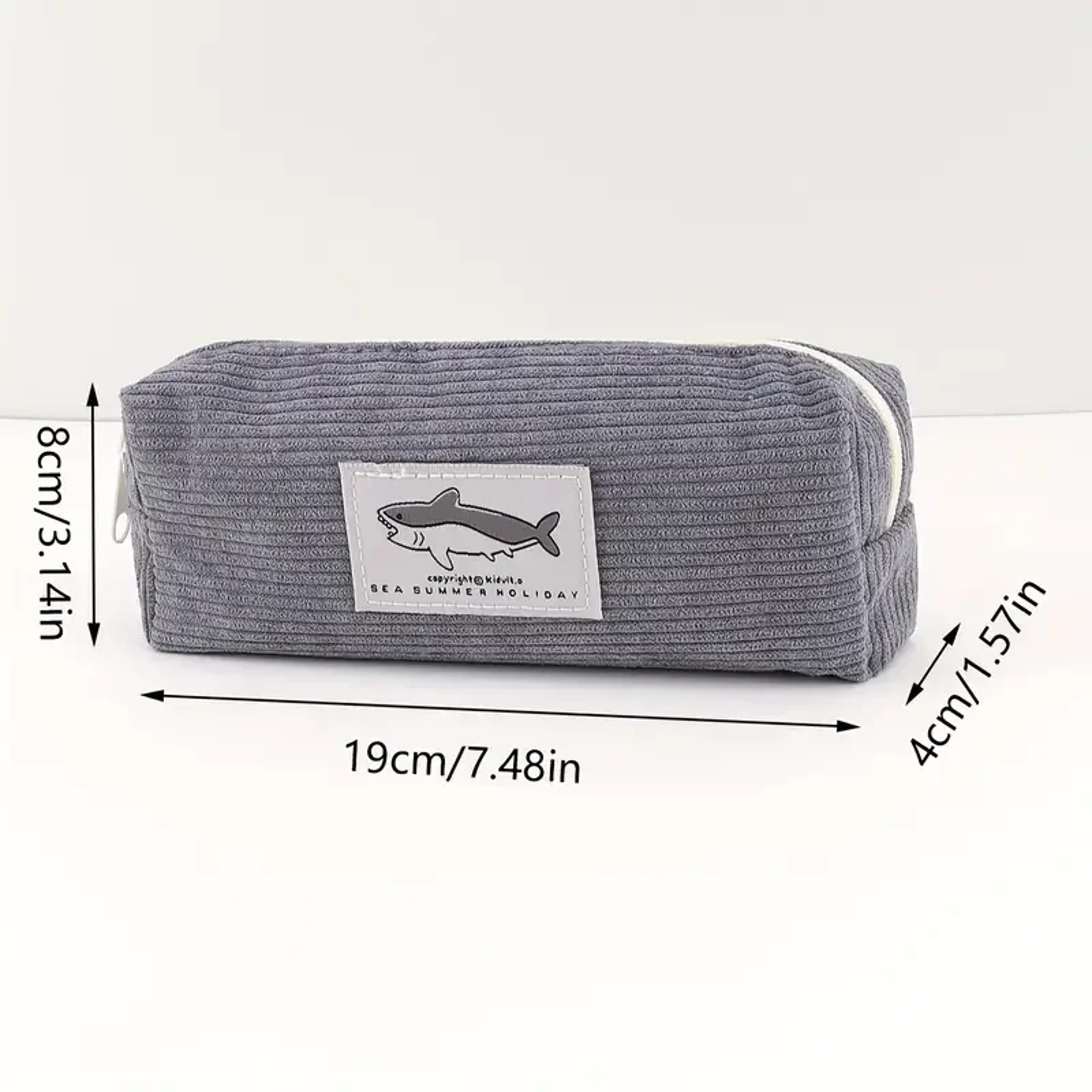 Shark Pencil Case Kids Pencil Pouch Zipper Organizer Bag for School Office and Makeup – view 6