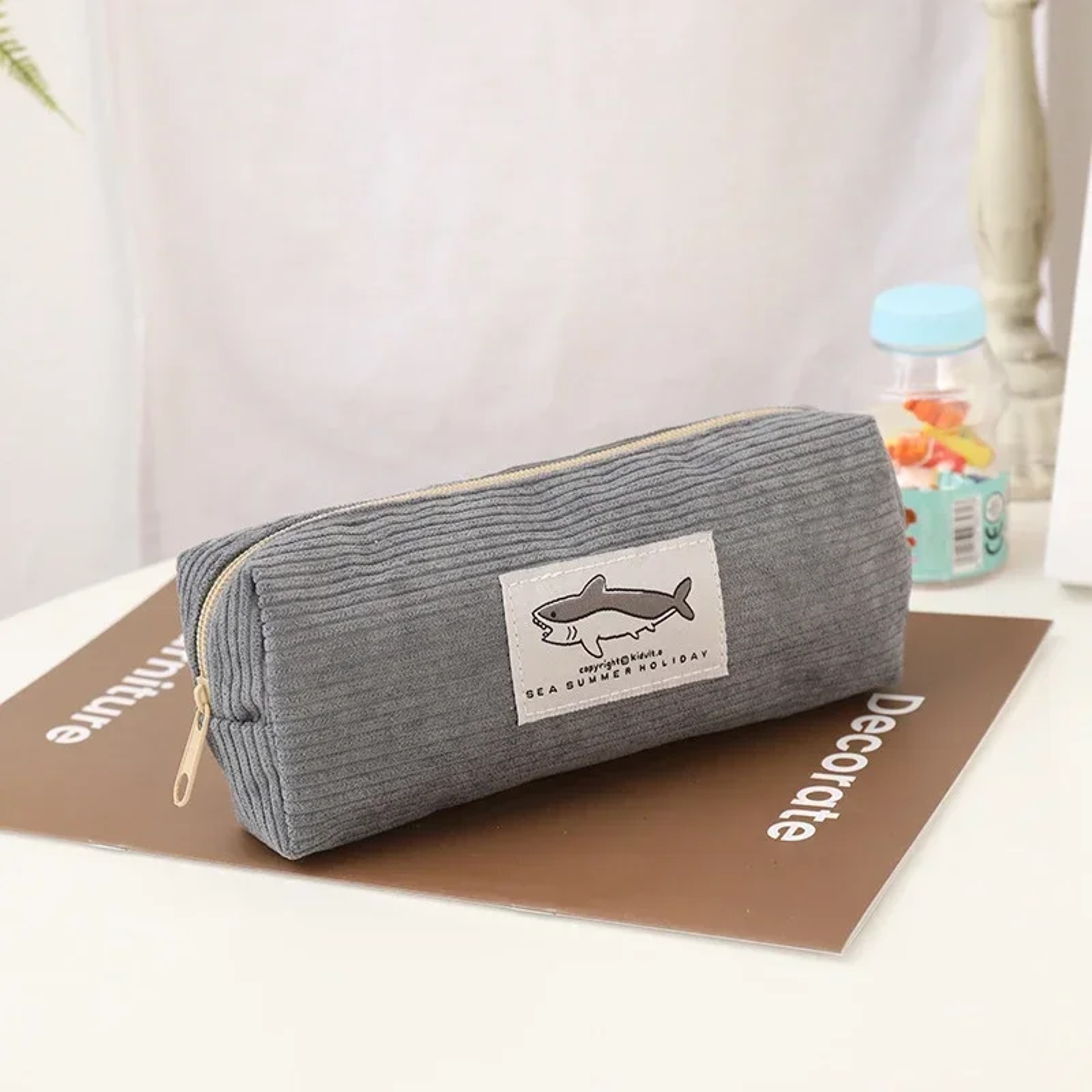 Shark Pencil Case Kids Pencil Pouch Zipper Organizer Bag for School Office and Makeup – view 8