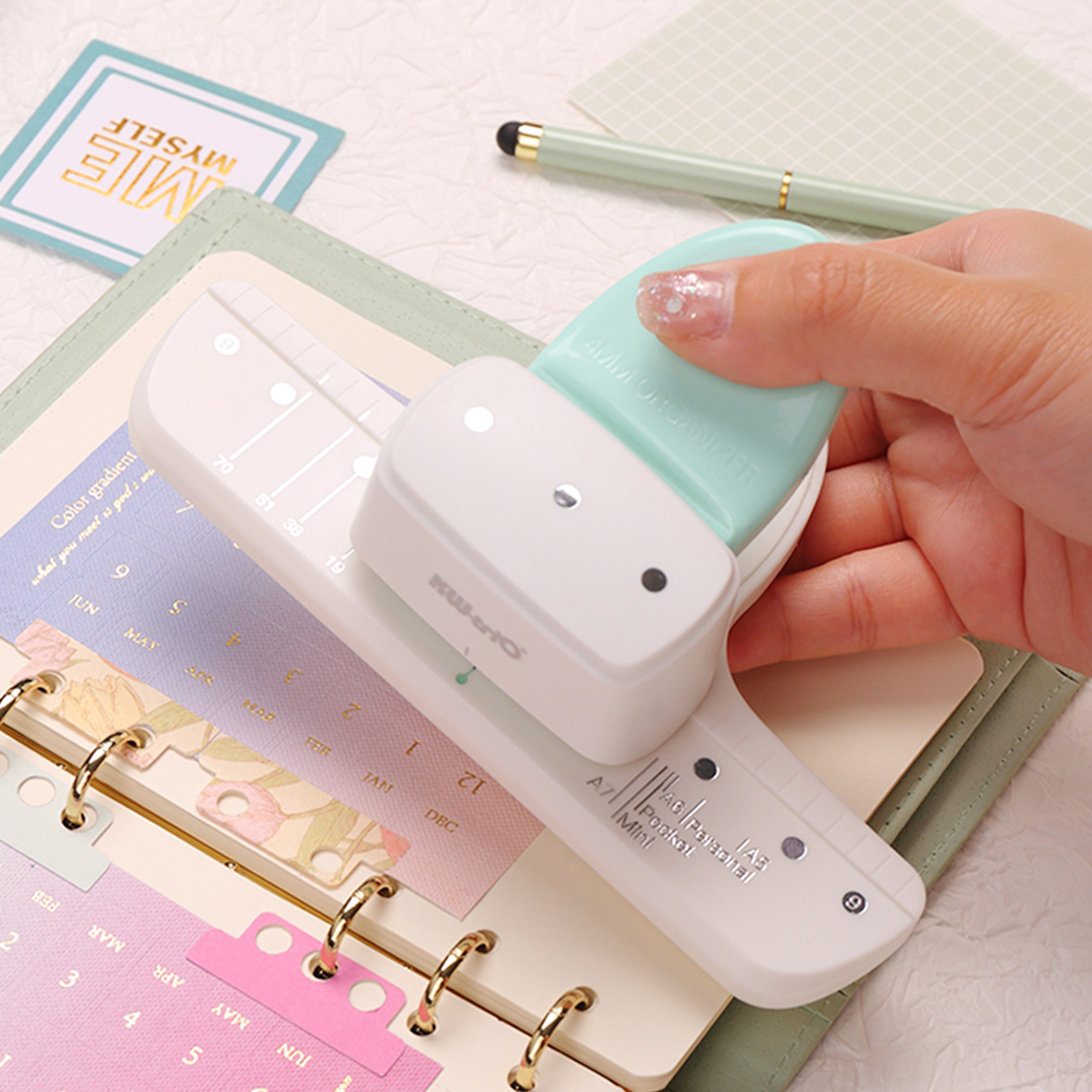 Adjustable Hole Paper Puncher For Planner Notebook Scrapbook Sheets 0