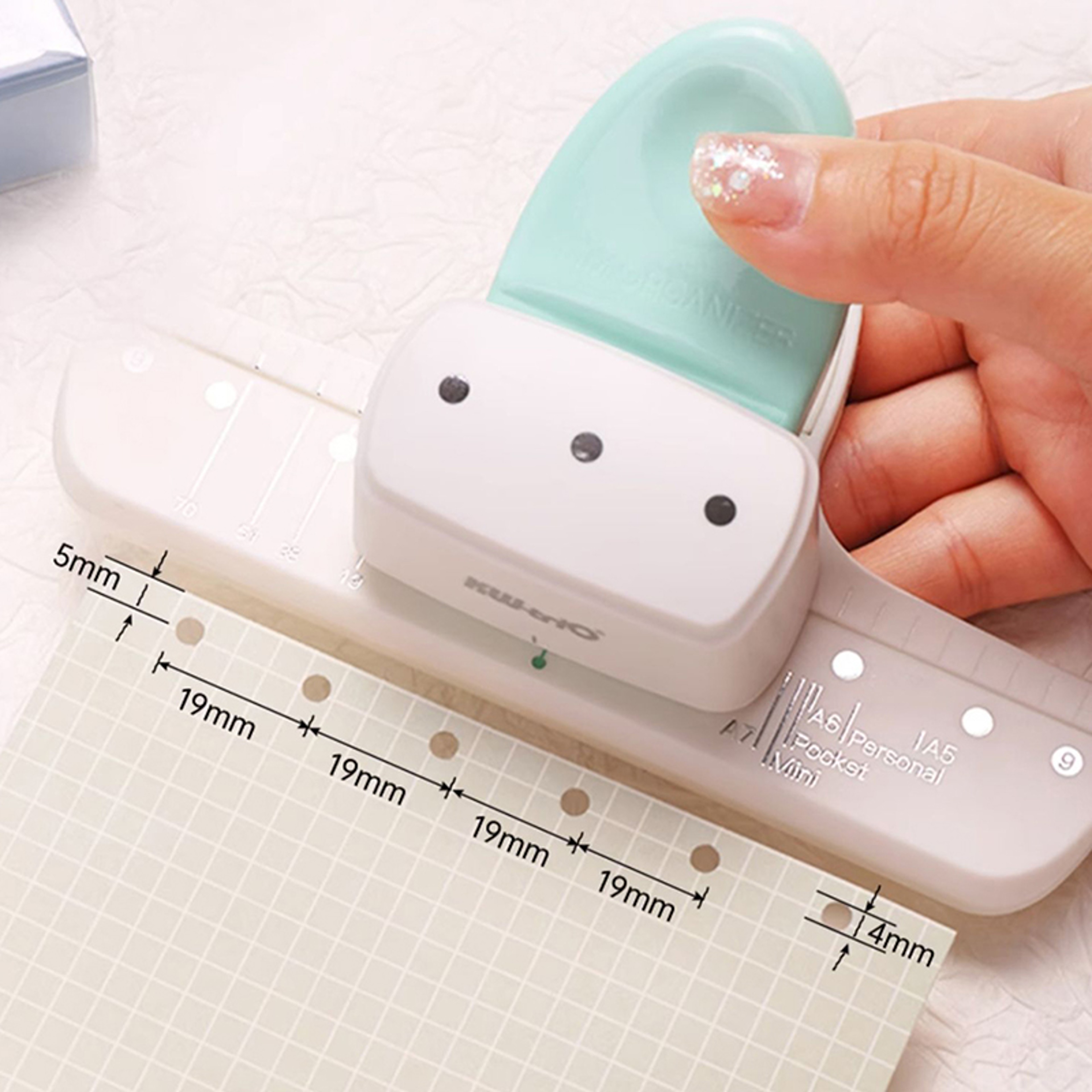 Adjustable Hole Paper Puncher For Planner Notebook Scrapbook Sheets 1