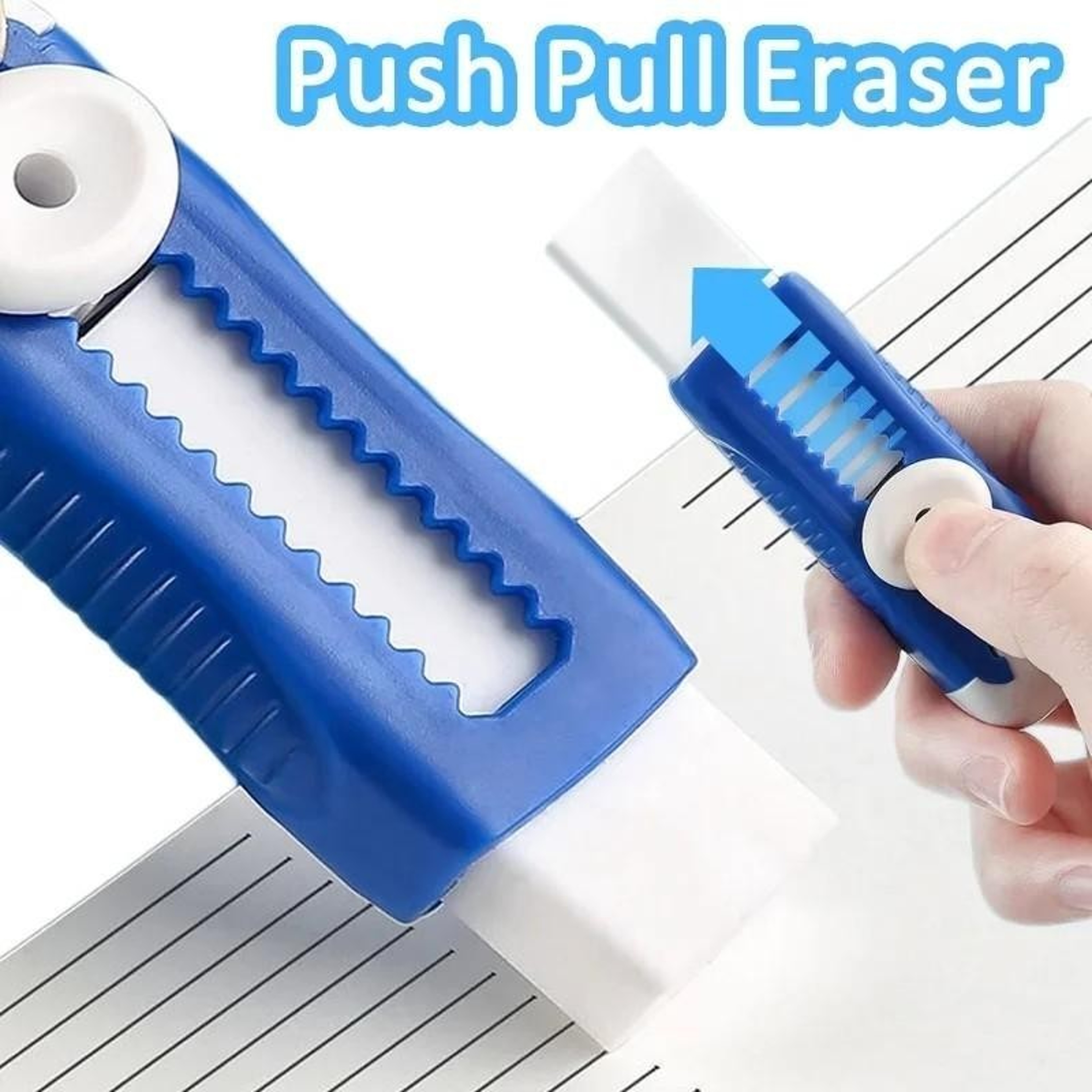 Creative Push Pull Eraser Set With Refills For Students And Office Use 4