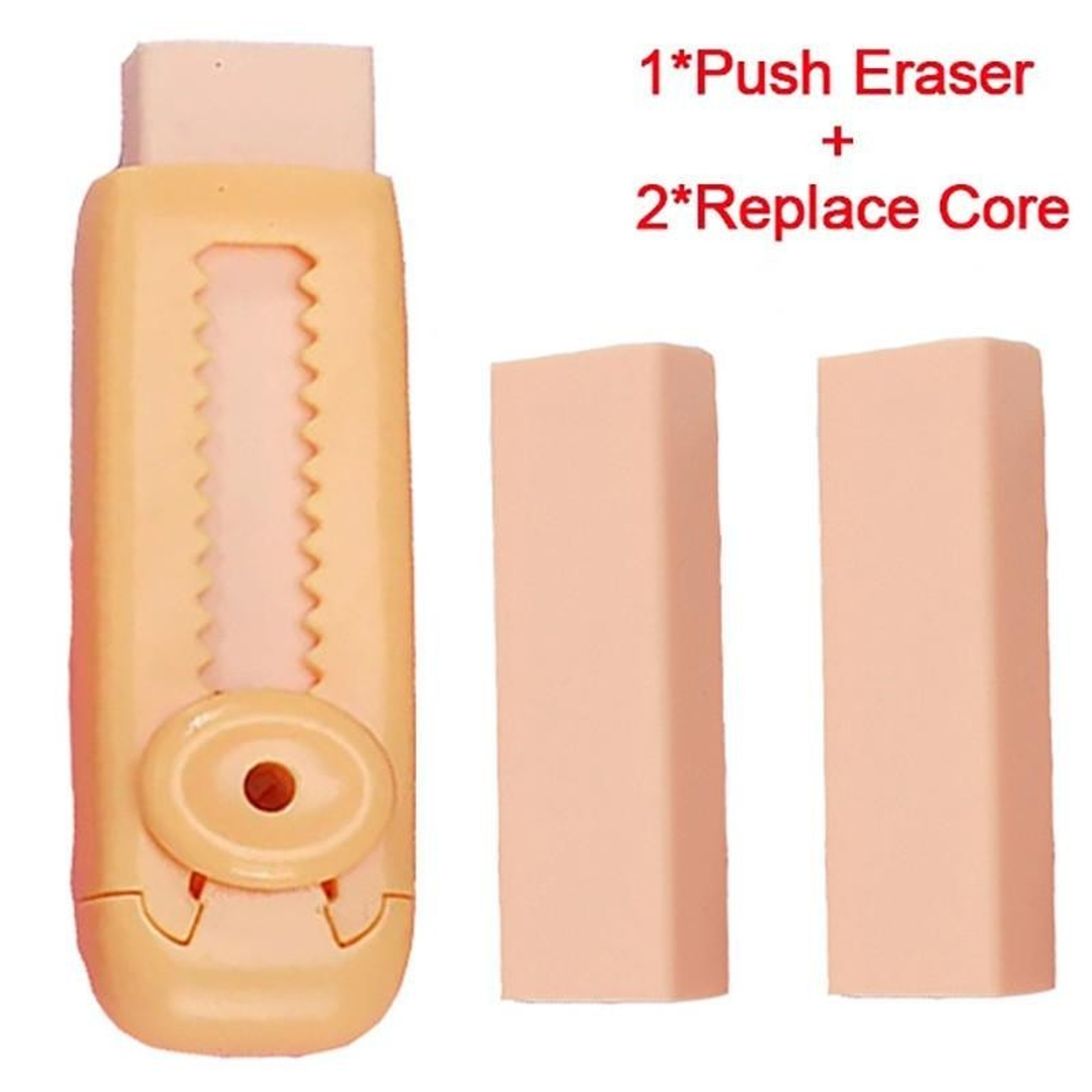 Creative Push Pull Eraser Set With Refills For Students And Office Use 9