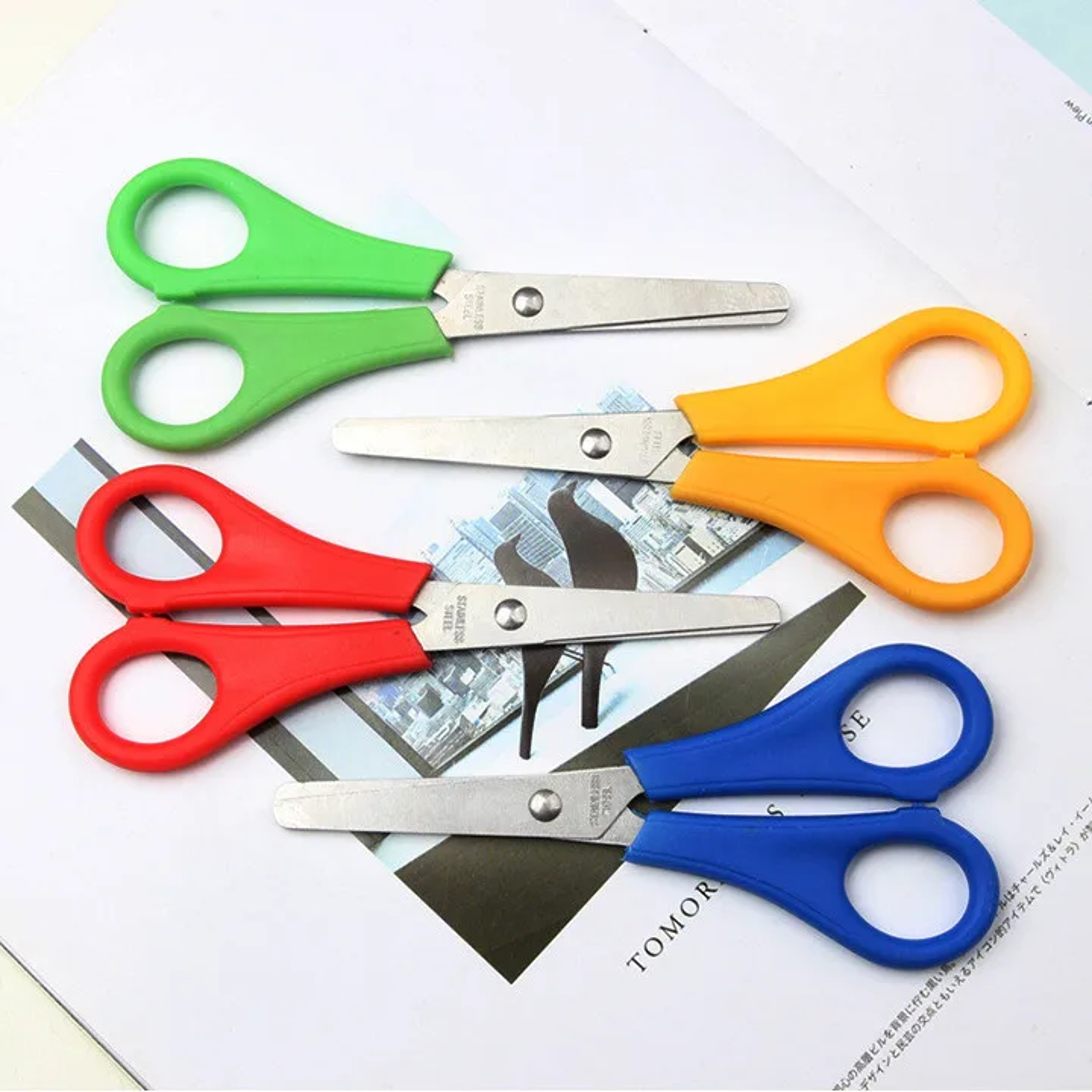 Cute Safety Ruler Scissors DIY Craft Scissors For Students School Office And Handmade Projects 1